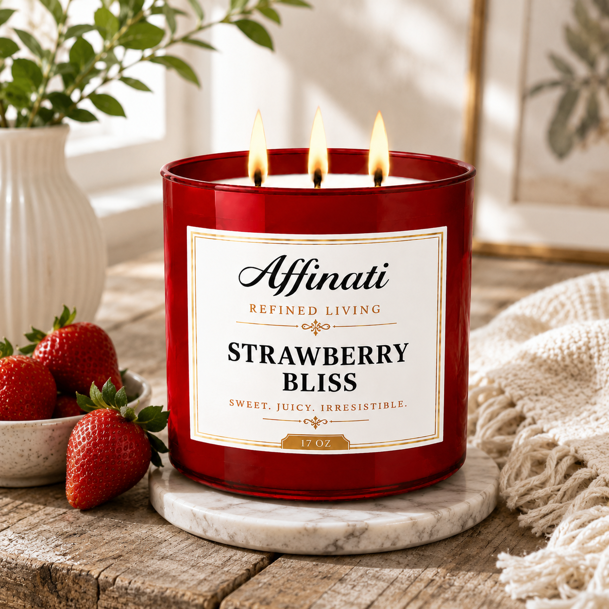 Strawberry Bliss 3-Wick Candle