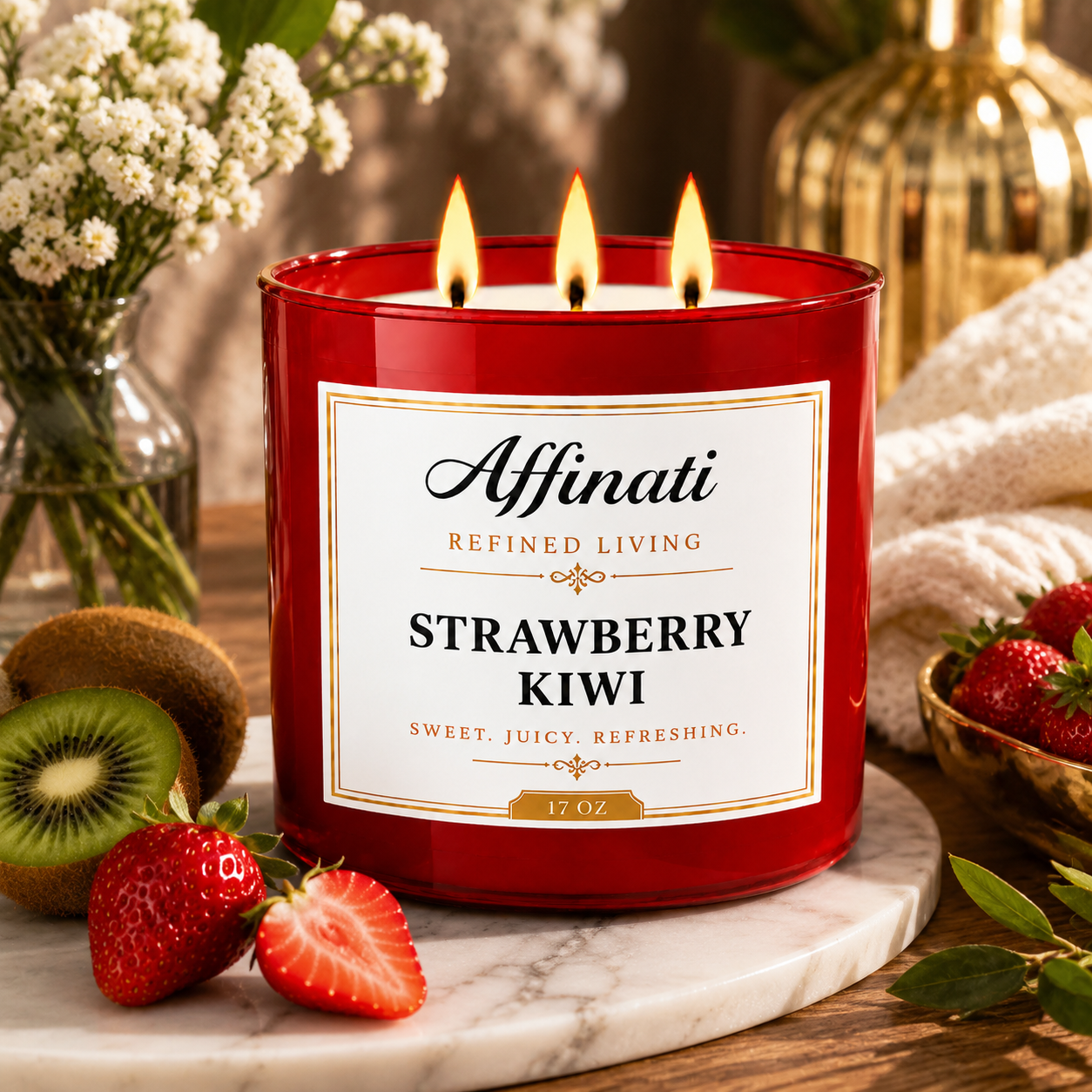 Strawberry Kiwi 3-Wick Candle