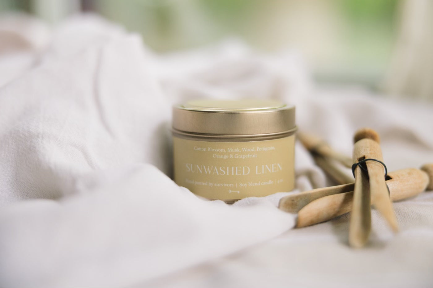 Sunwashed Linen 4 oz Candle