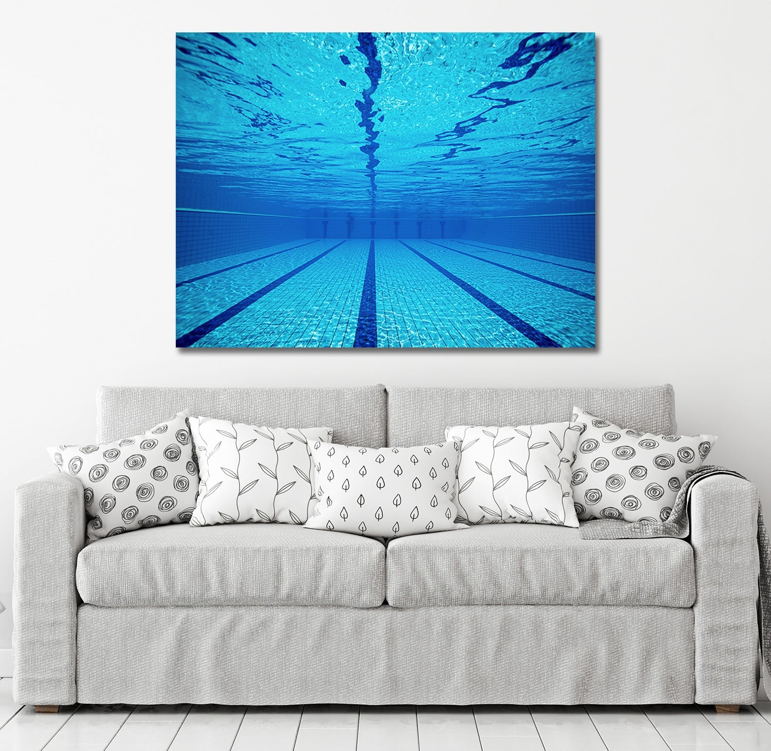 Swimming Pool Canvas Wall Art, Swimmers Gift, Under Pool Water, Swim Team Wall Art, Swim Team Art, Swimmers Wall Art Gift