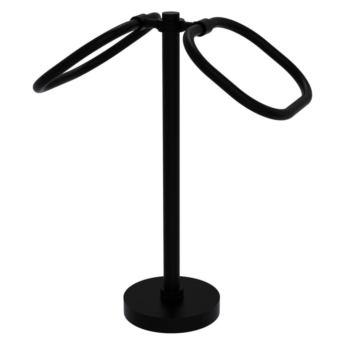 Tb-20D-Bkm Two Ring Oval Guest Towel Holder, Matte Black
