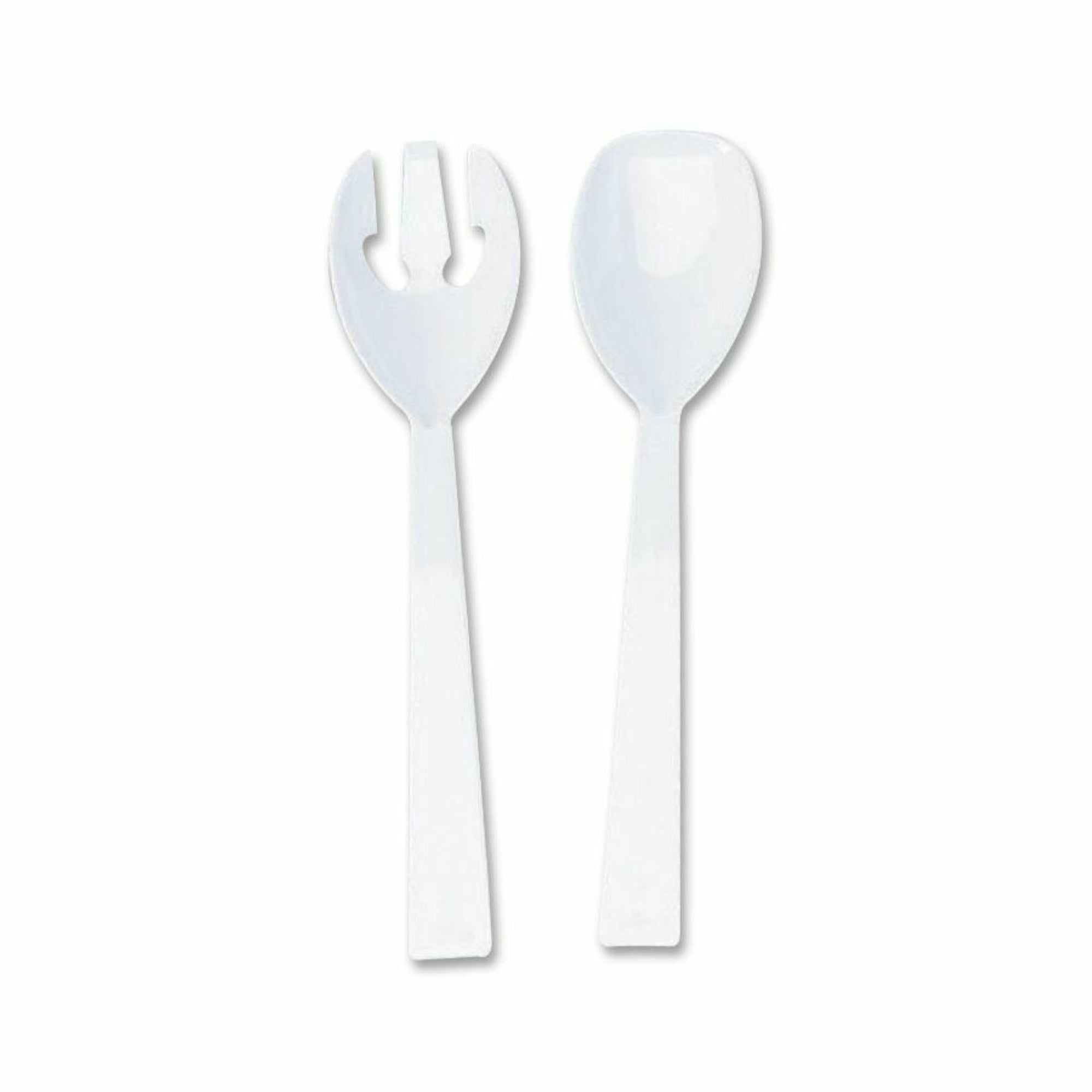 Tablemate Fork/Spoon Serving Set - 4 Piece(S) - 12/Box - 2 X Spoon - 2 X Fork - Plastic - White
