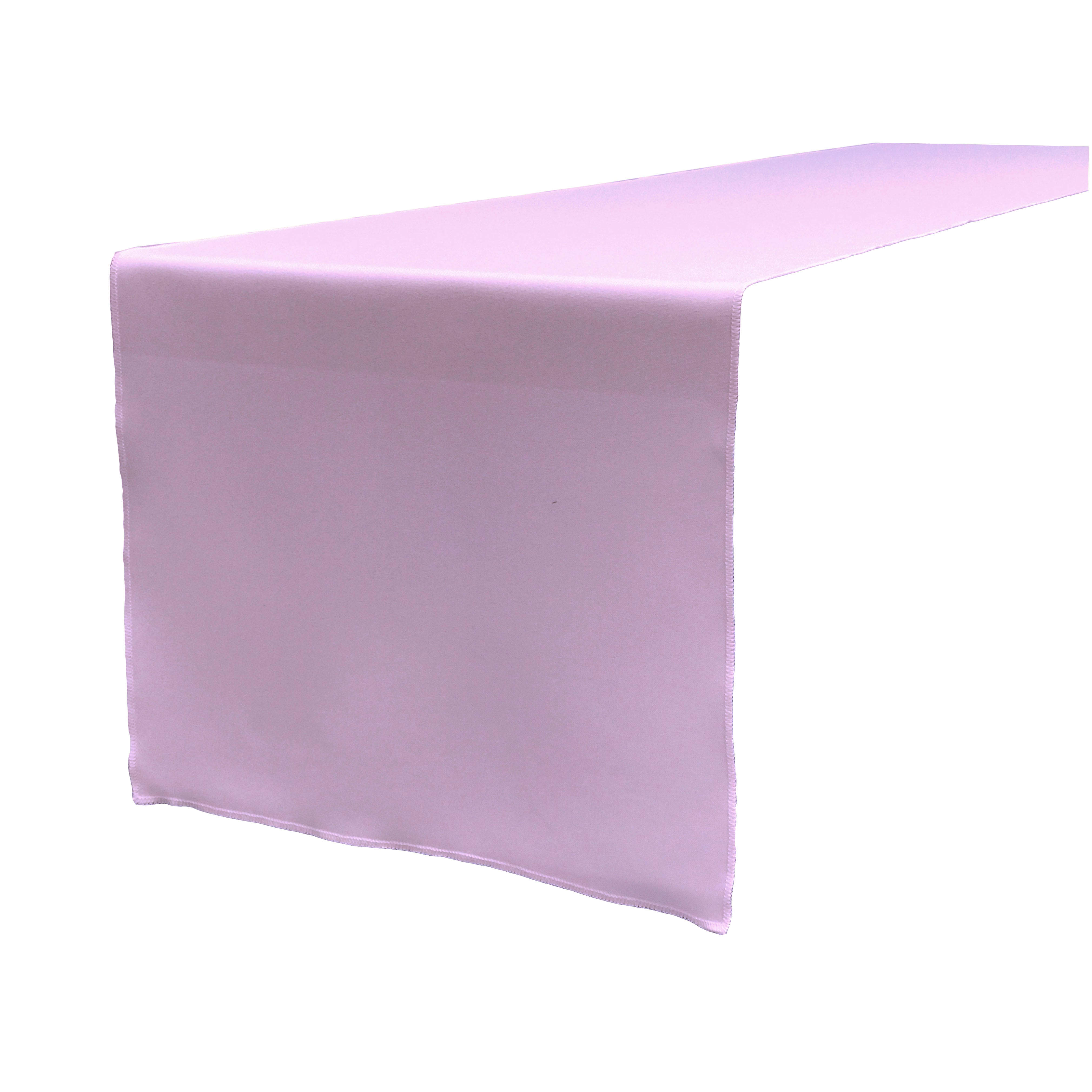 La Linen Polyester Poplin Table Runner 14  By 108-Inch, Lilac
