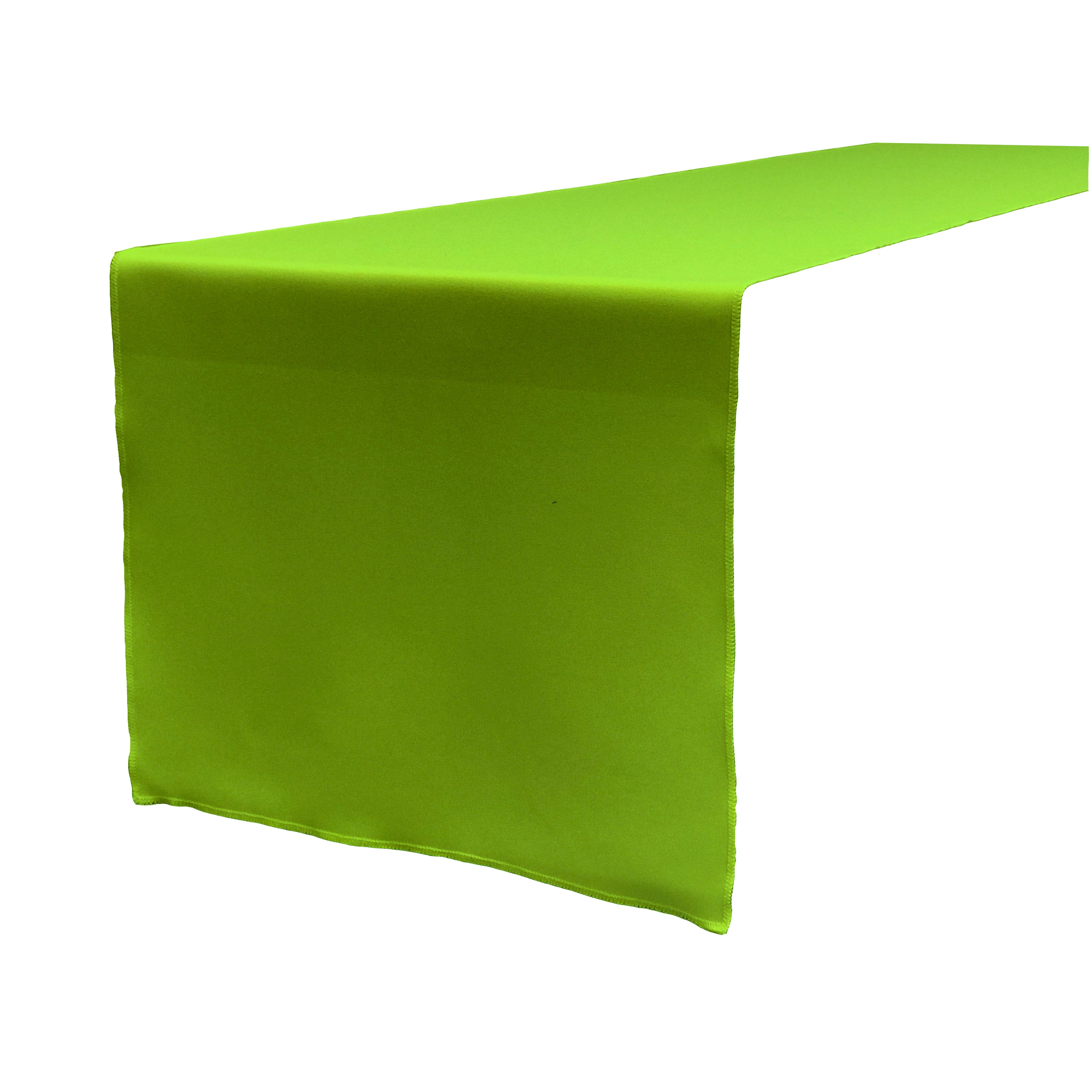 La Linen Polyester Poplin Table Runner 14  By 108-Inch, Lime