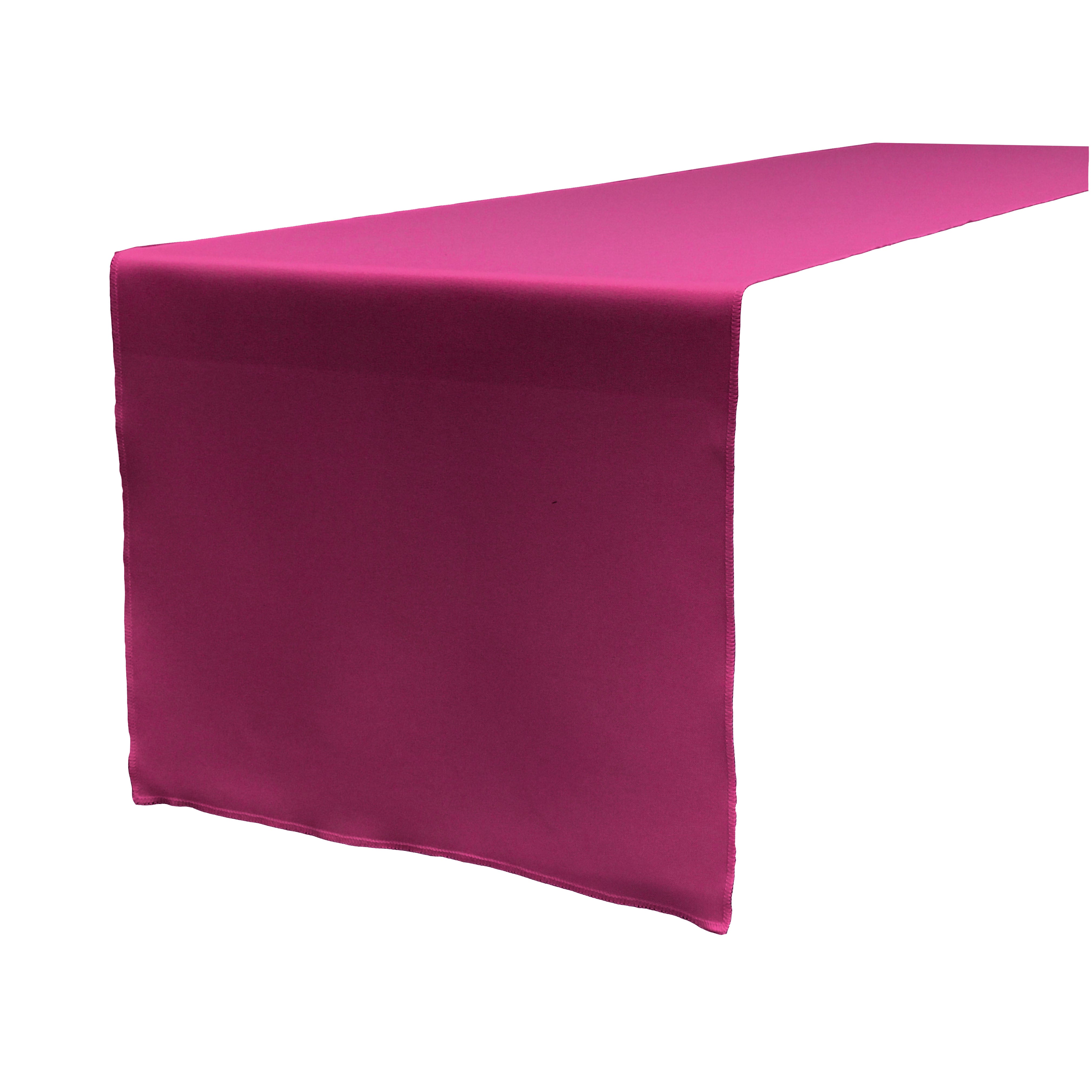 La Linen Polyester Poplin Table Runner 14  By 108-Inch, Magenta