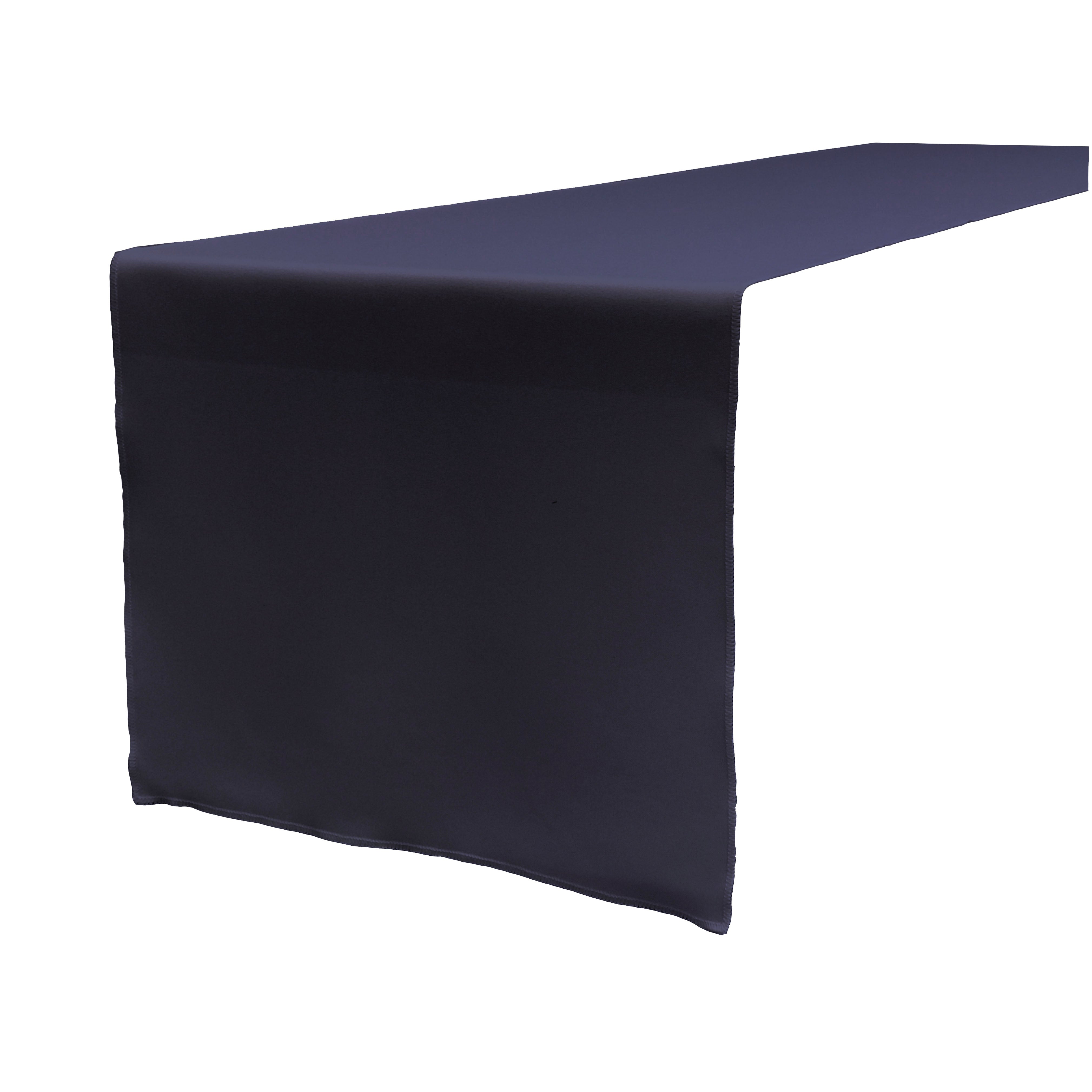 La Linen Polyester Poplin Table Runner 14  By 108-Inch, Navy Blue