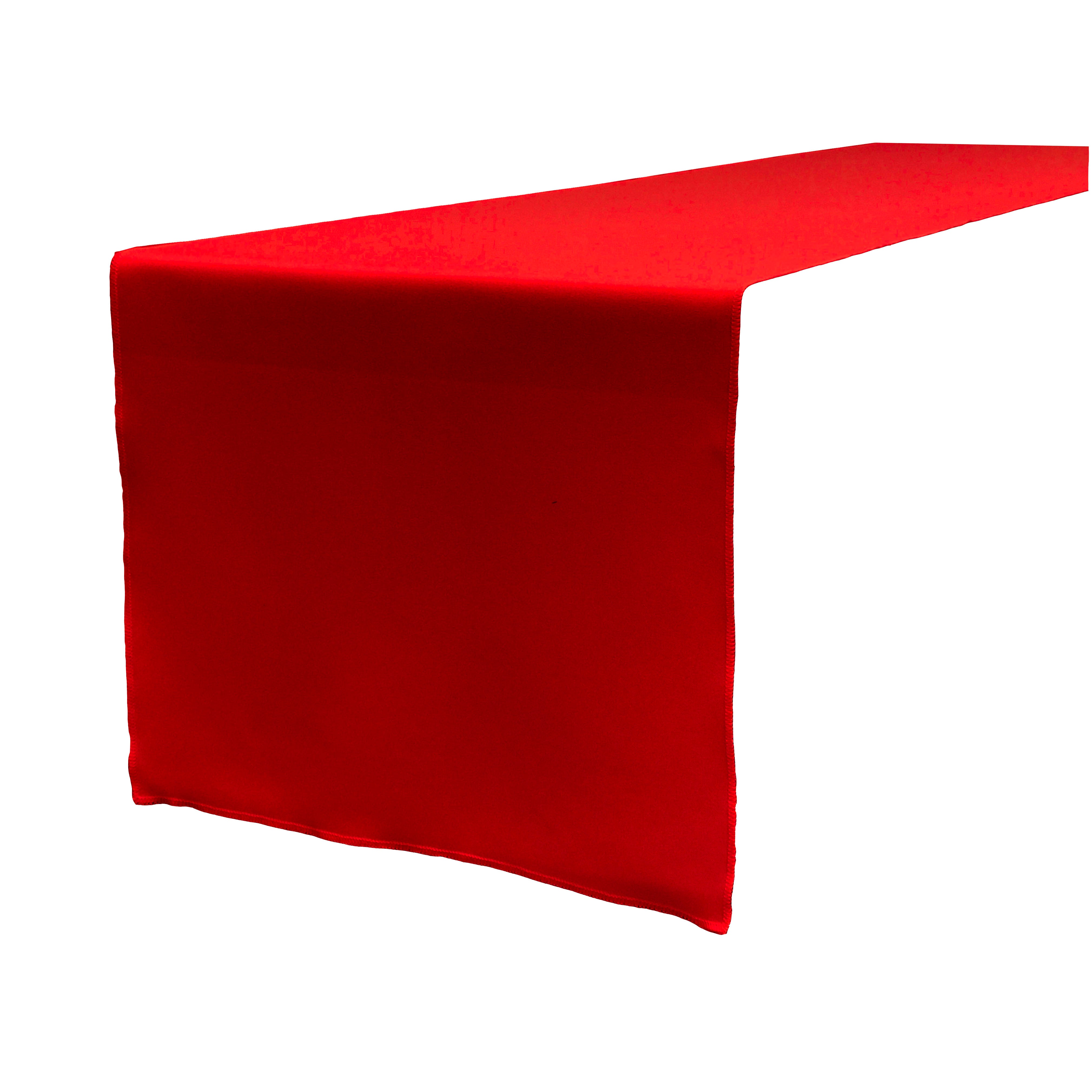La Linen Polyester Poplin Table Runner 14  By 108-Inch, Red