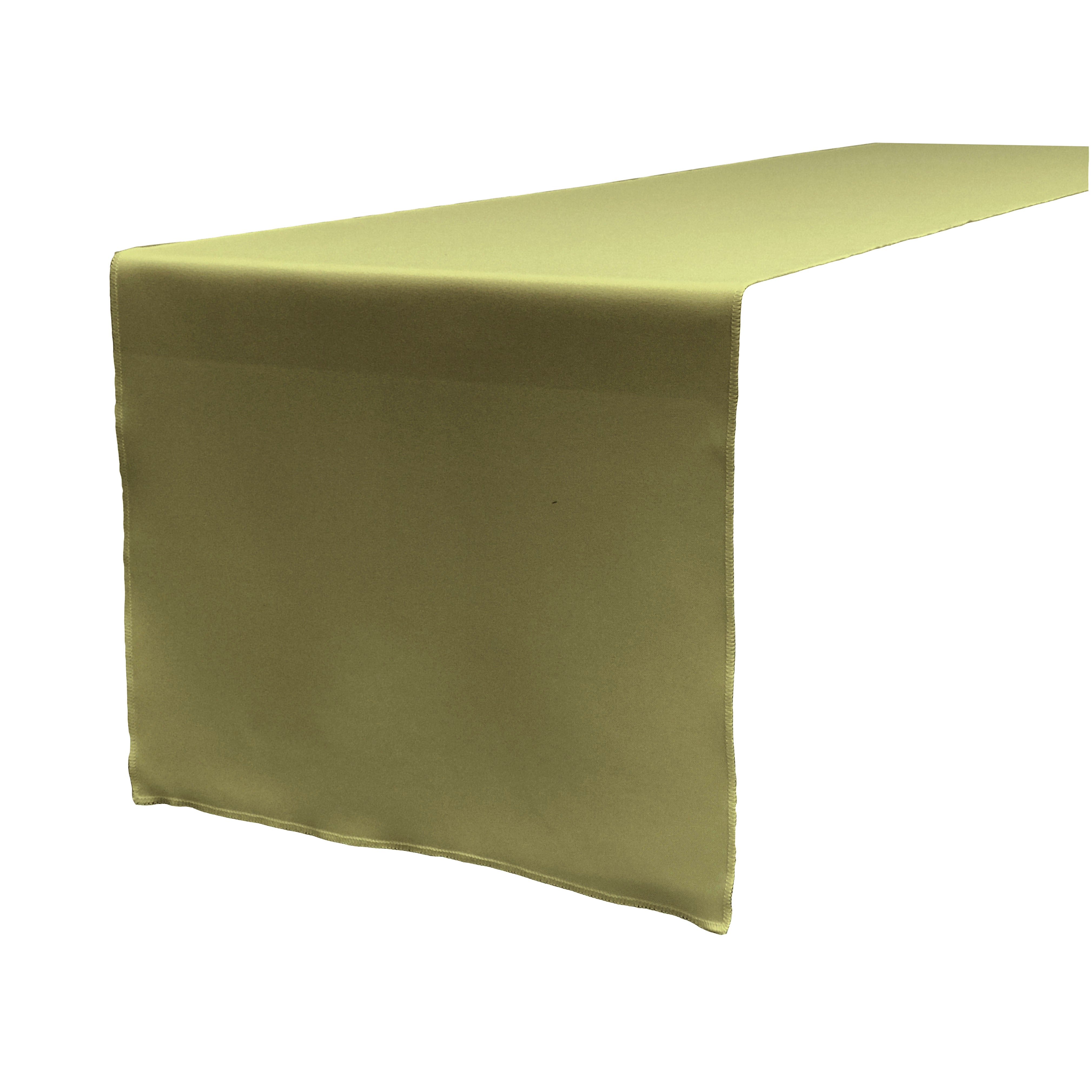 La Linen Polyester Poplin Table Runner 14  By 108-Inch, Dark Sage