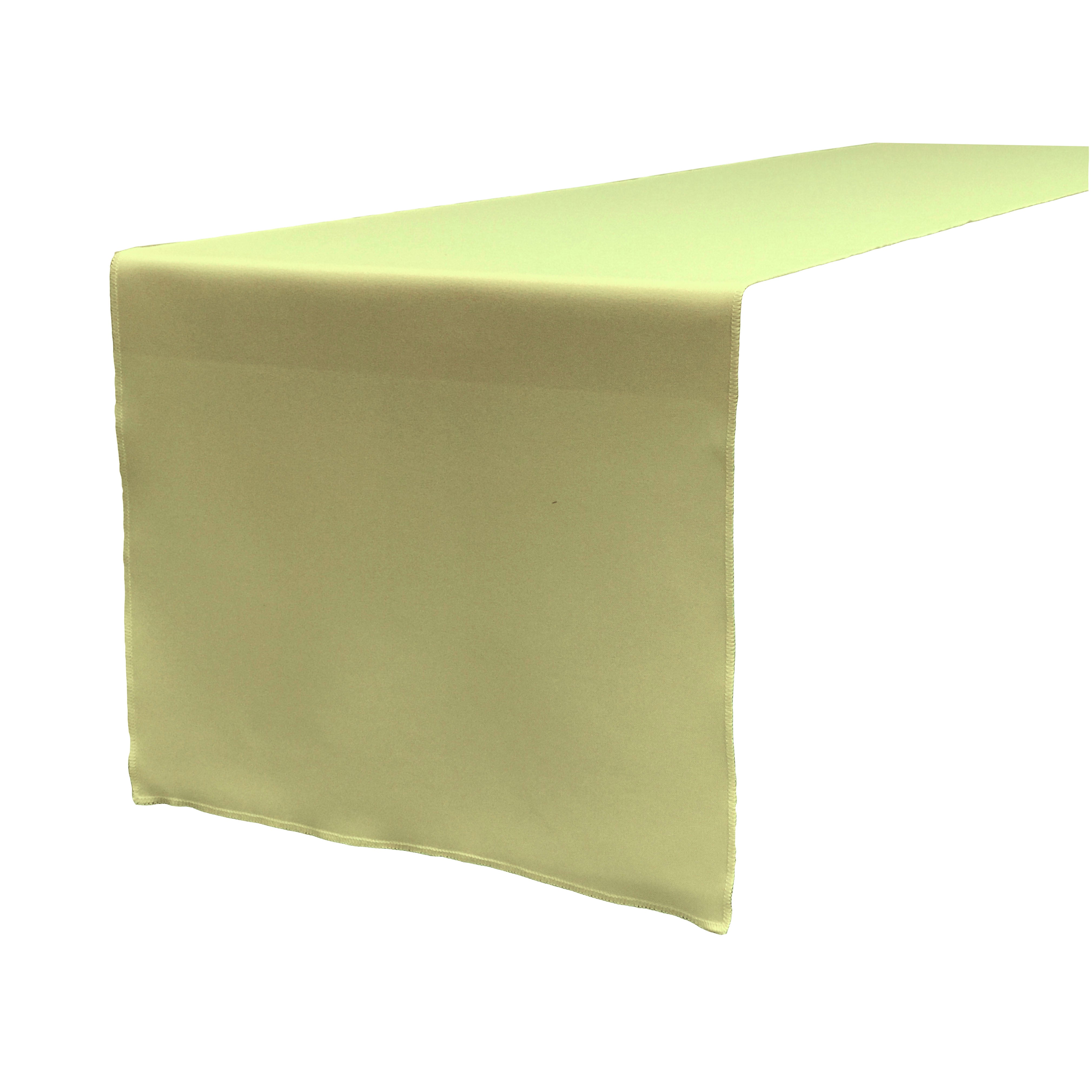 La Linen Polyester Poplin Table Runner 14  By 108-Inch, Sage