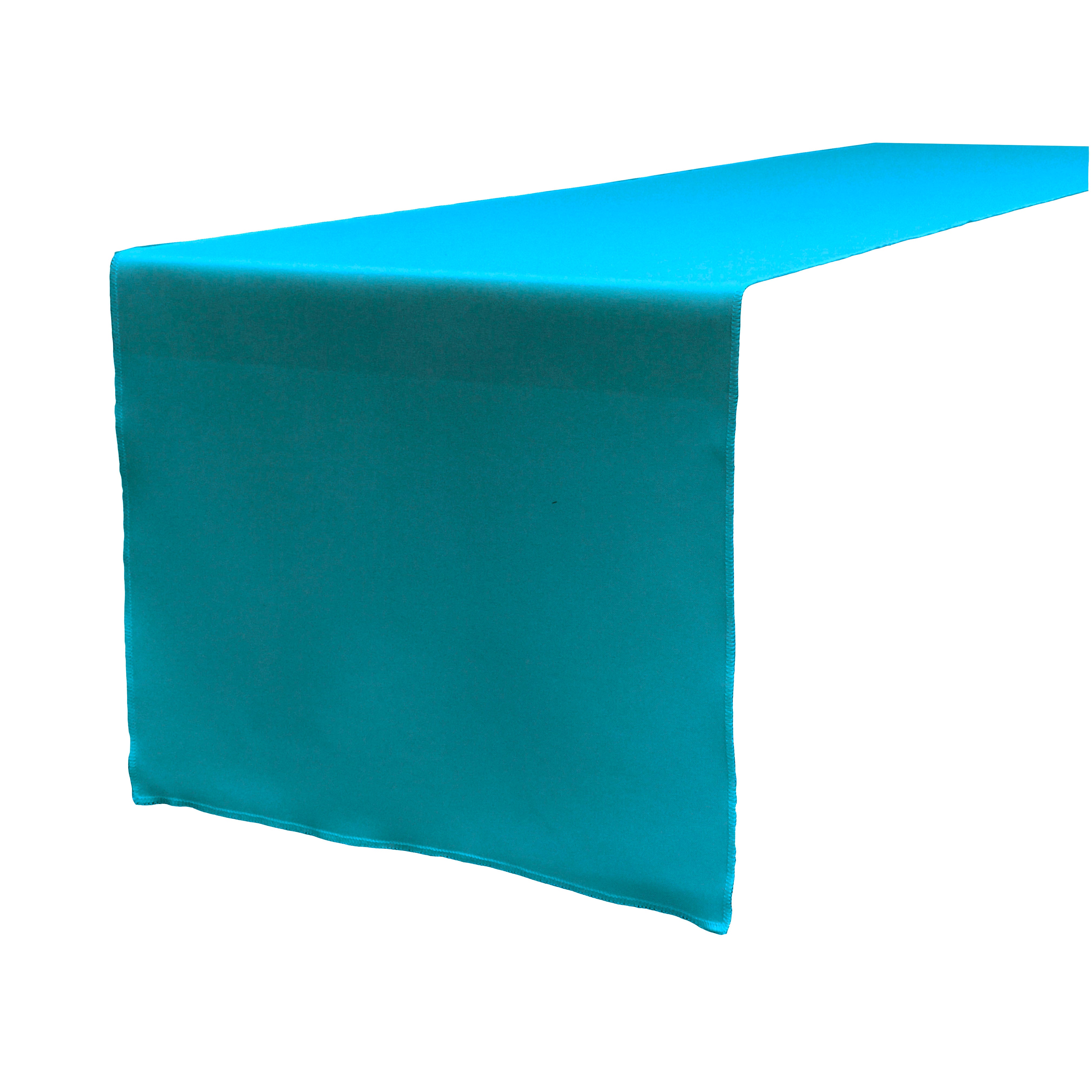 La Linen Polyester Poplin Table Runner 14  By 108-Inch, Dark Turquoise