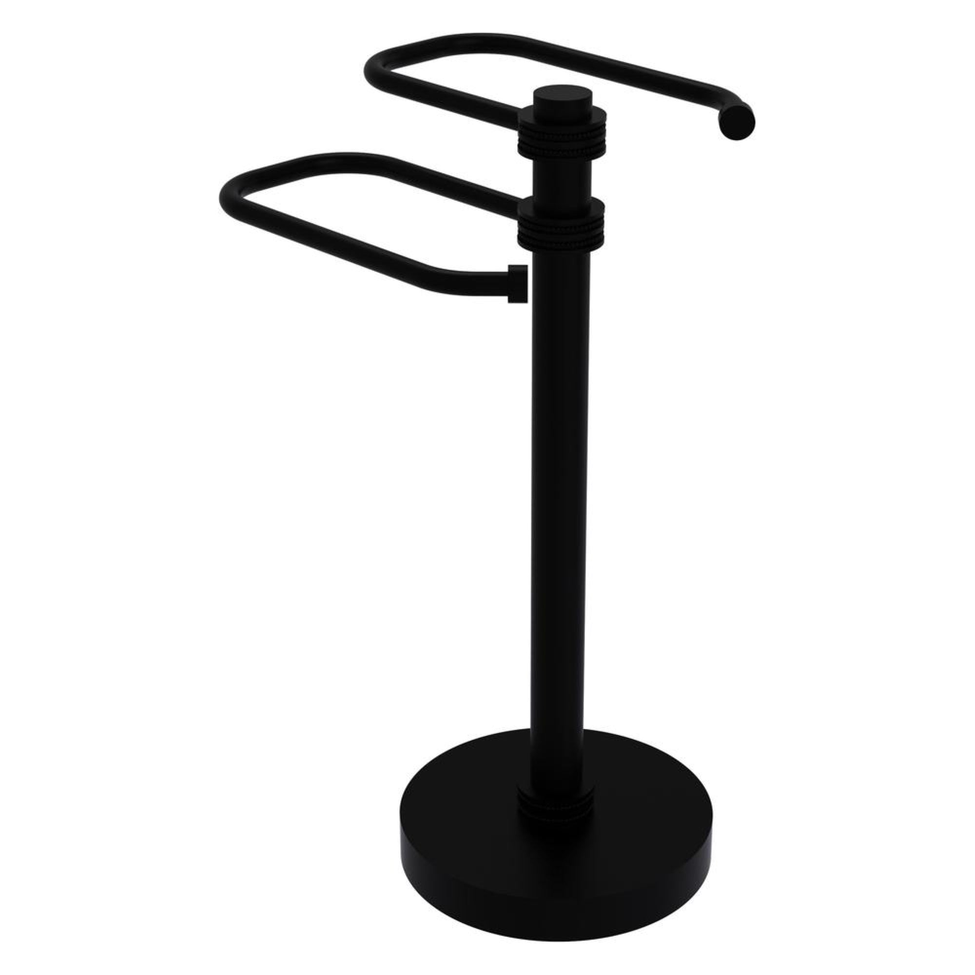 Ts-15D-Bkm Free Standing Two Arm Guest Towel Holder, Matte Black