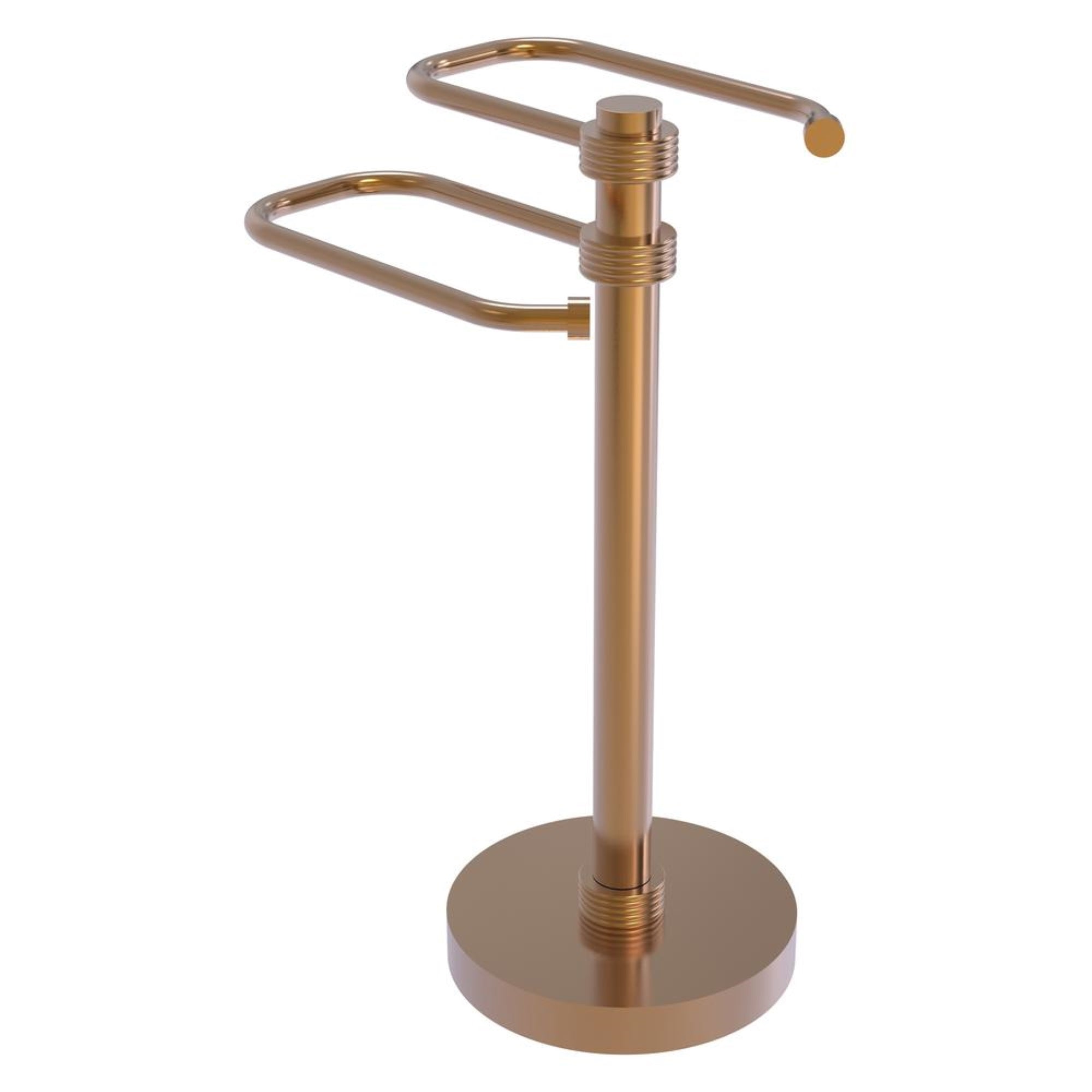 Ts-15G-Bbr Free Standing Two Arm Guest Towel Holder, Brushed Bronze