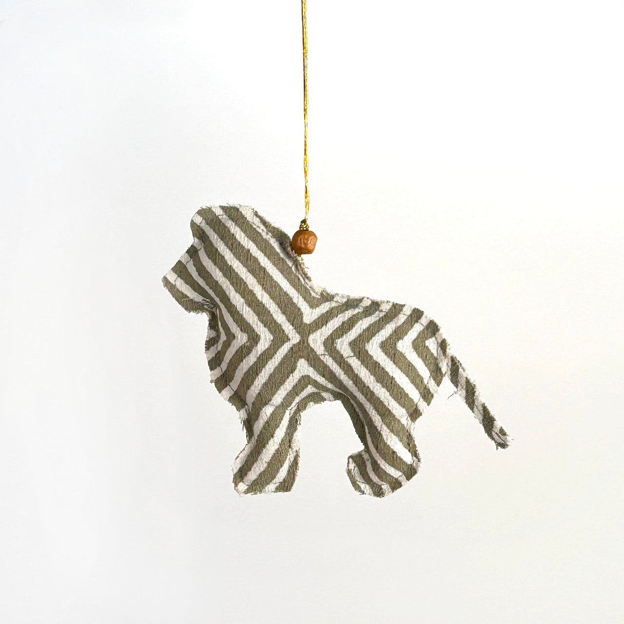Handmade Batik Safari Animal Christmas Ornaments – Set of 4