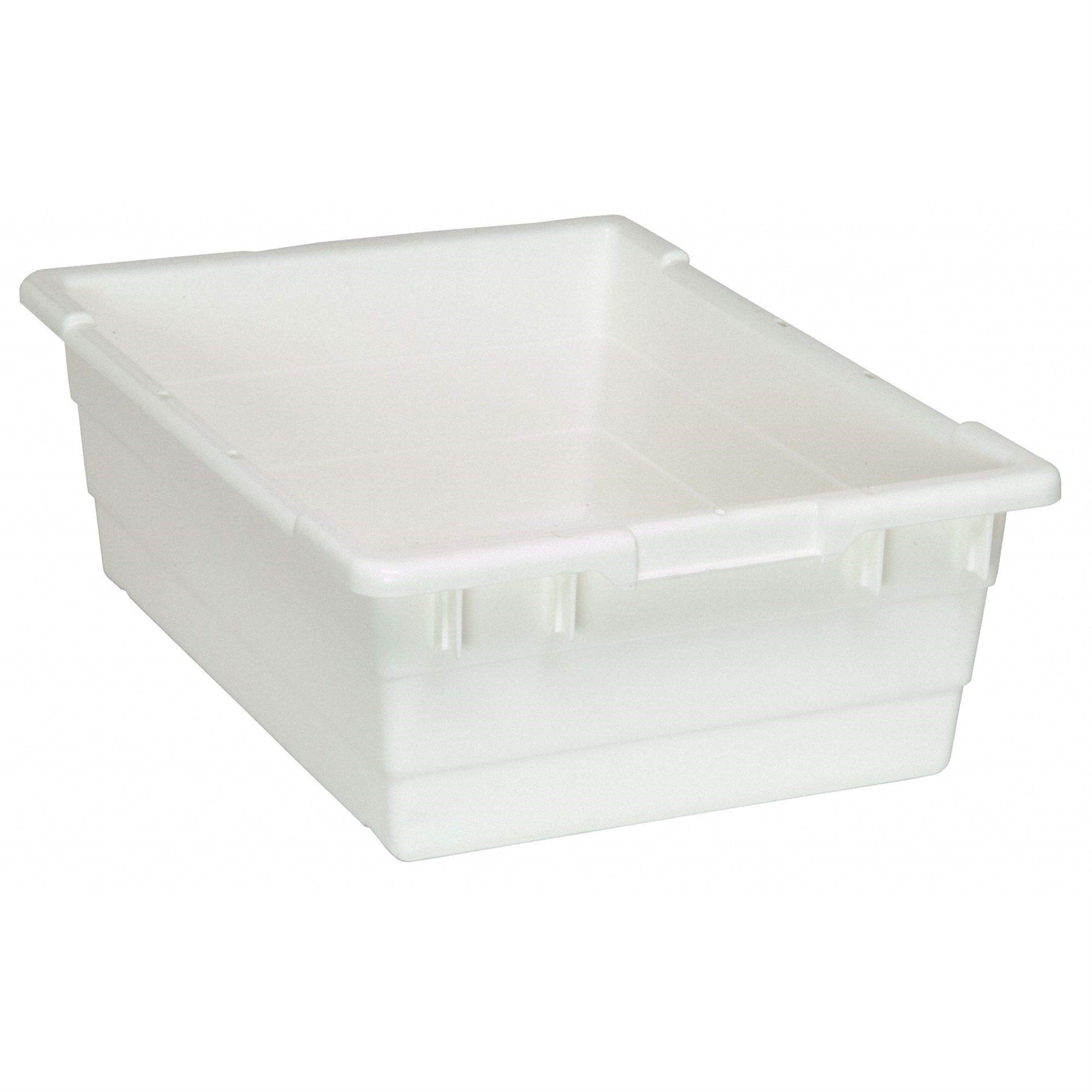 Cross Stack Tub, 9.81 Gallon Capacity, 100 Lb. Weight Capacity, Built-In Handle Grips, Bottom Grooves For Cross Stacking, 1/4 Dr