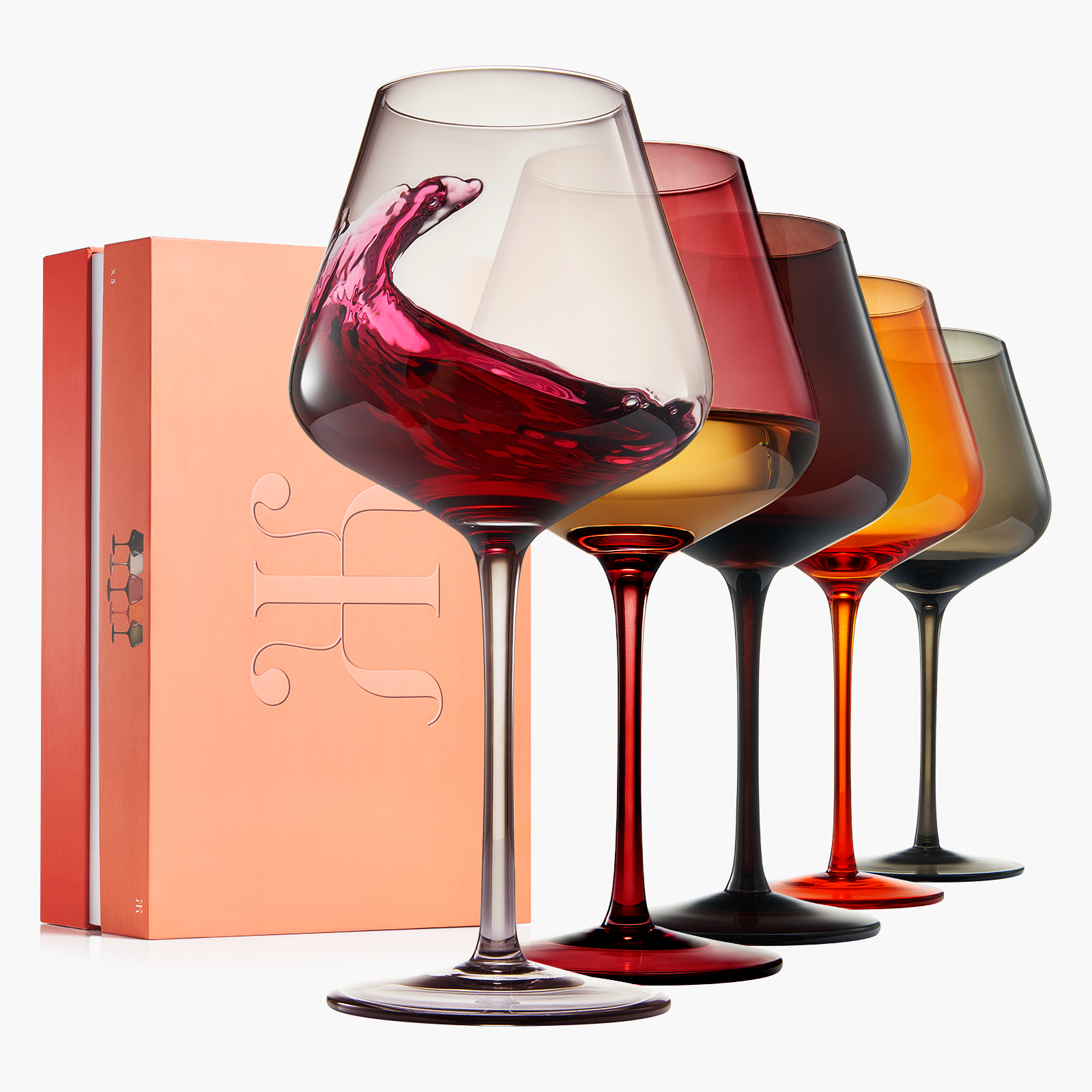 Love Stemmed Wine Glassware, Set of 6