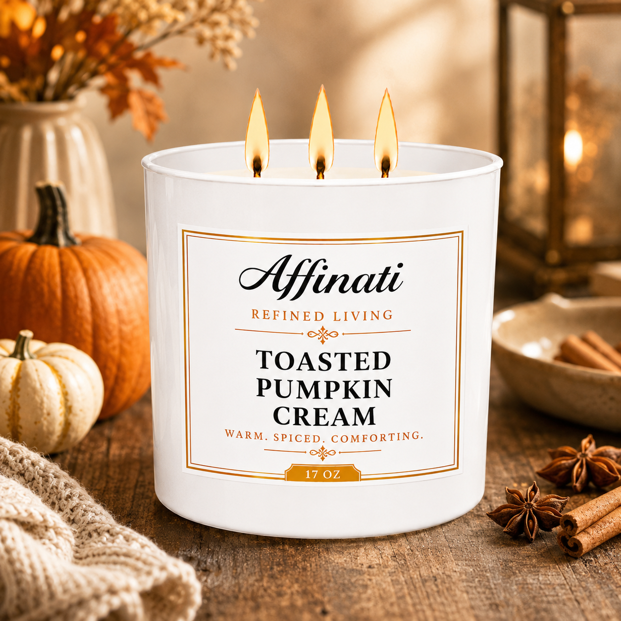Toasted Pumpkin Cream 3-Wick Candle