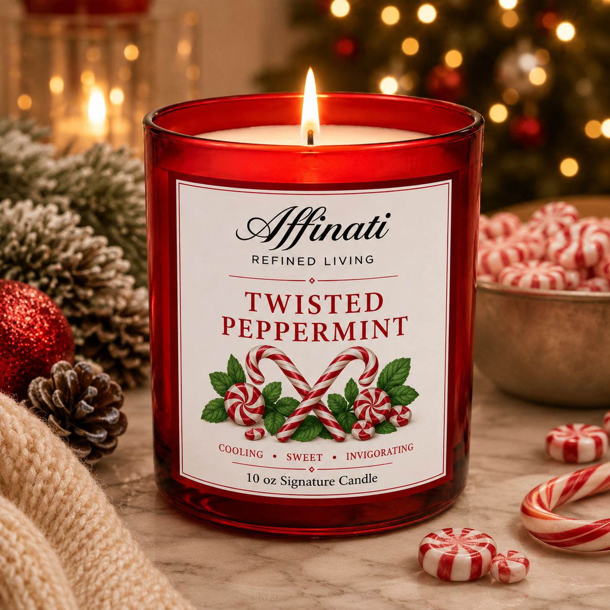 Twisted Peppermint Signature Candle