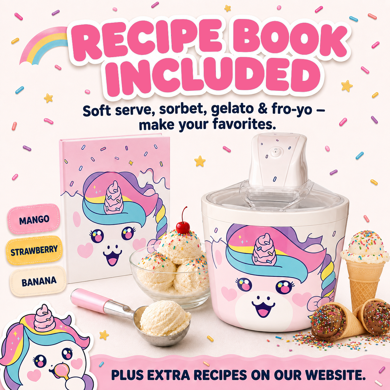 Electric Ice Cream Maker for Kids (1.2 Qt)