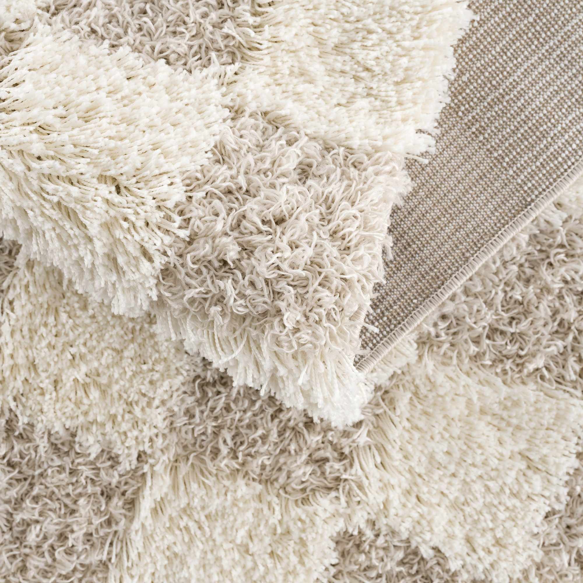 Atira Light Brown Checkered Runner Rug