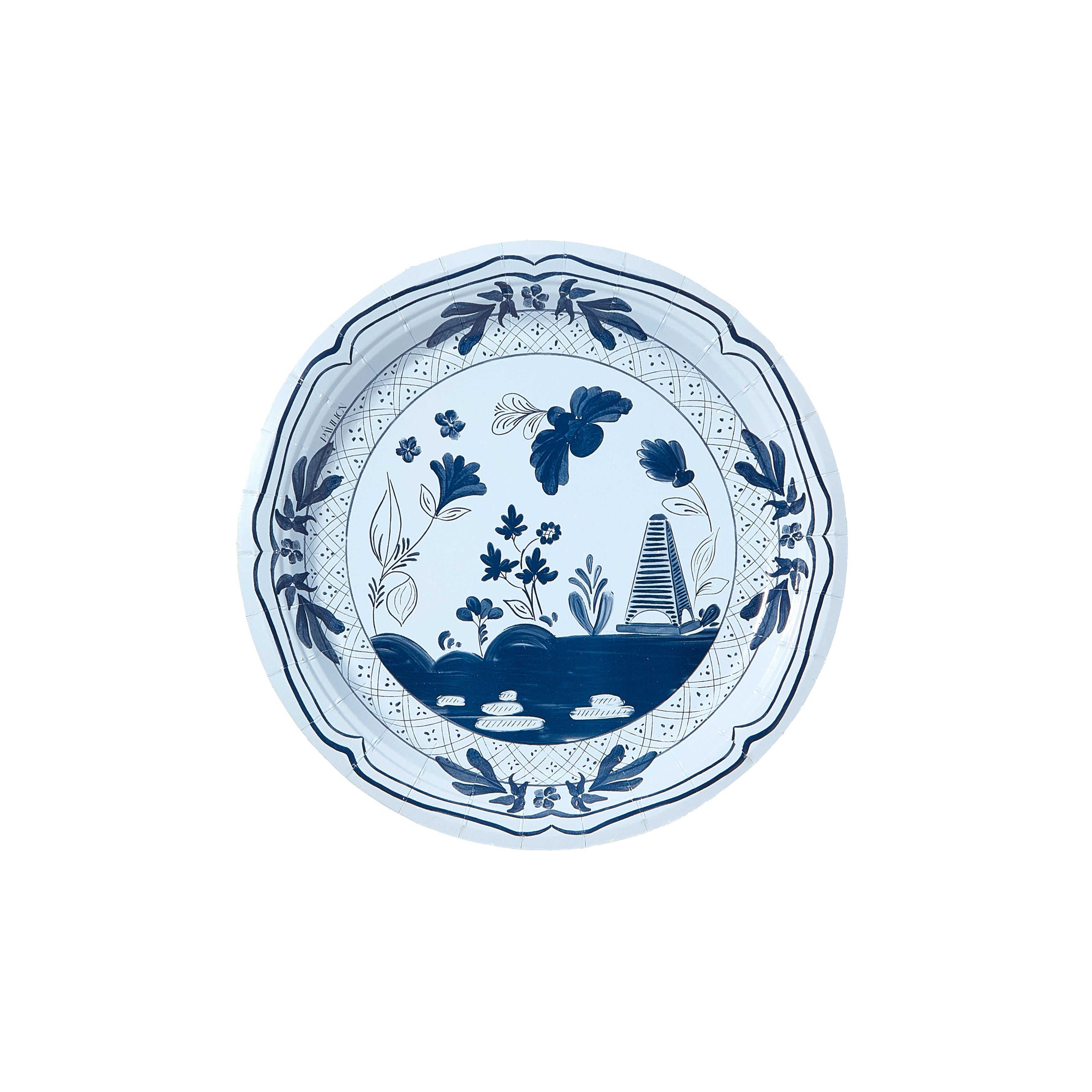Sky & Navy Beachside Pavilion Dessert Paper Plates - 8 pack