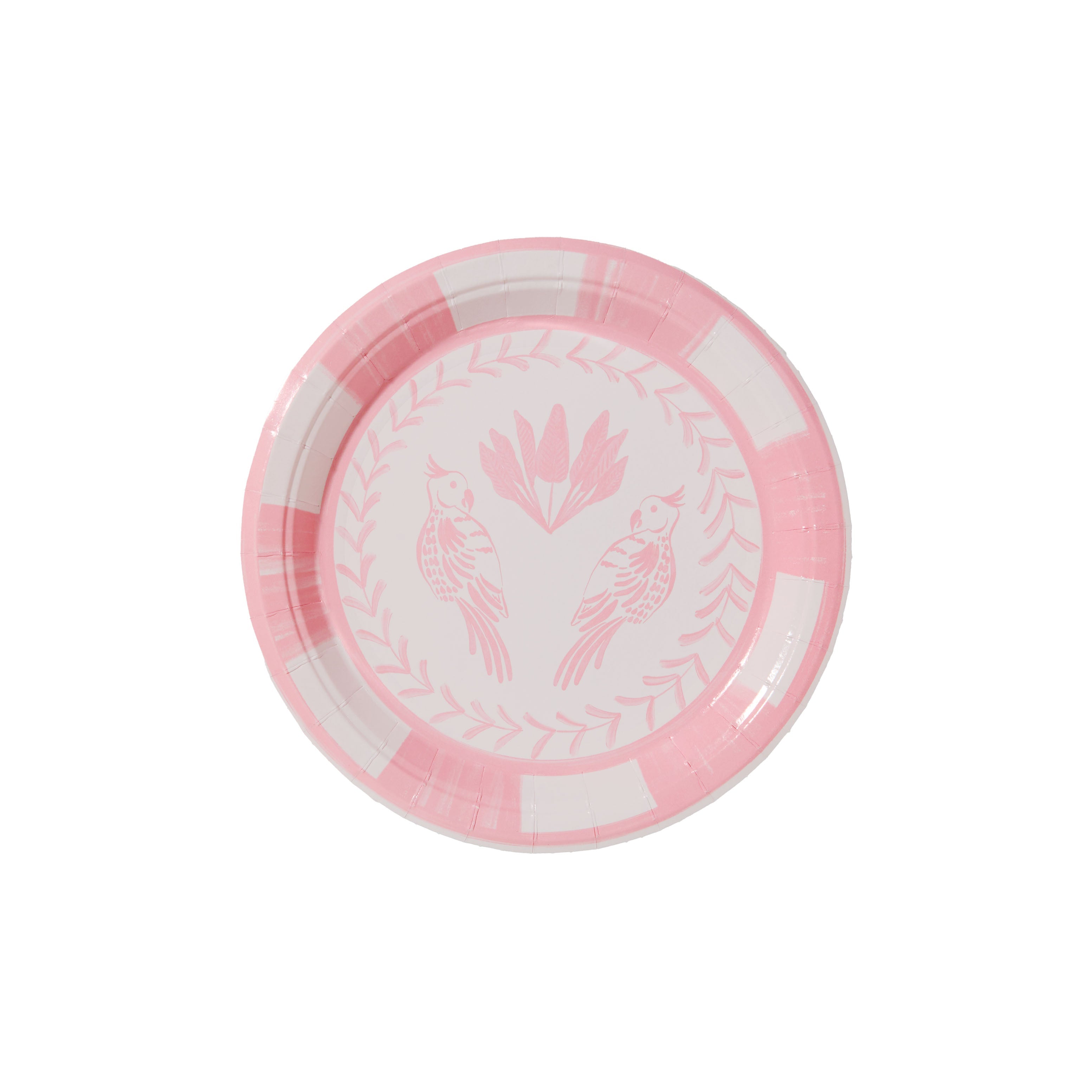 Petal Pink & Pale Pink Josephine Lovebirds Dessert Plates - 8 pack