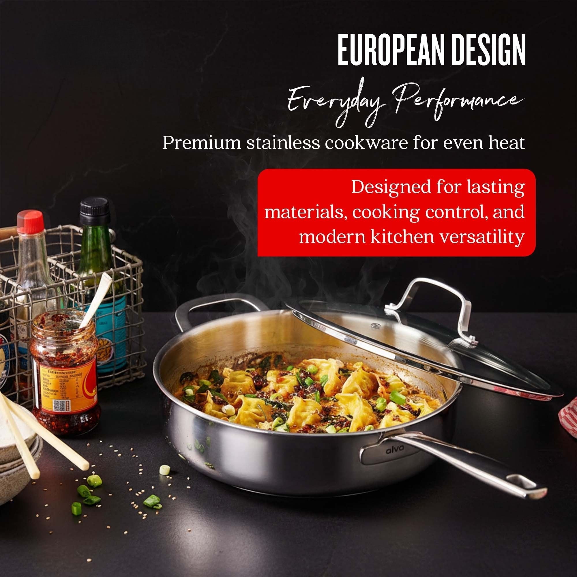 Sauté Pan with Lid, 4-Qt