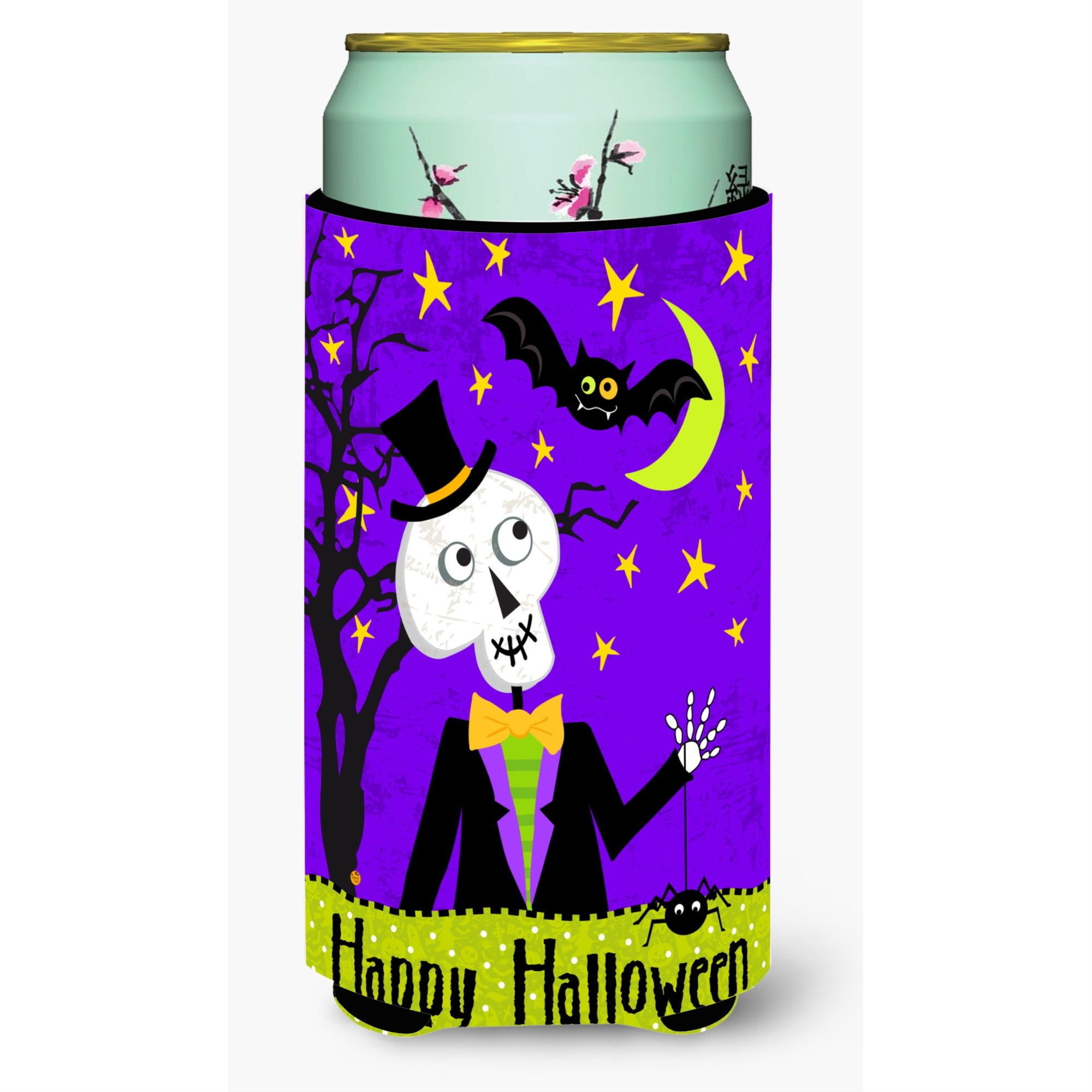 Carolines Treasures Vha3014Tbc Happy Halloween Skeleton Tall Boy Koozie Hugger, Multicolor