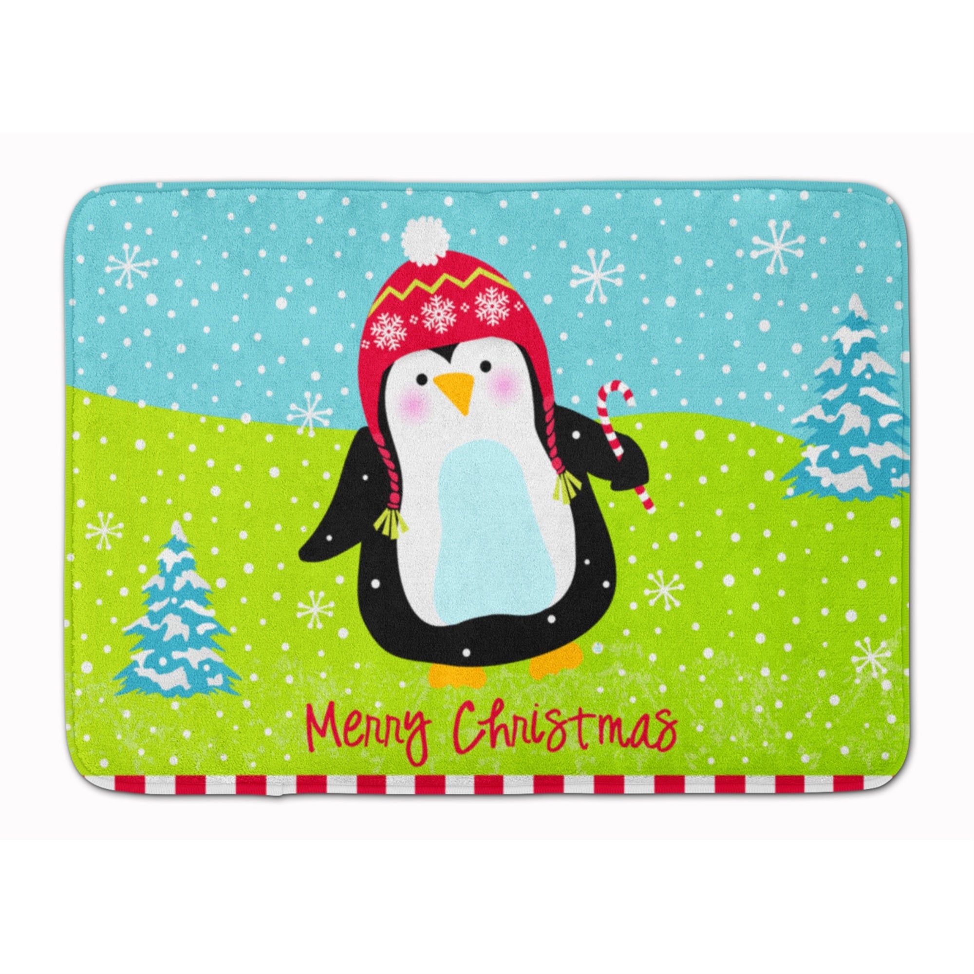 'Caroline'S Treasures Merry Christmas Happy Penguin Floor Mat, 19'''' X 27'''', Multicolor''