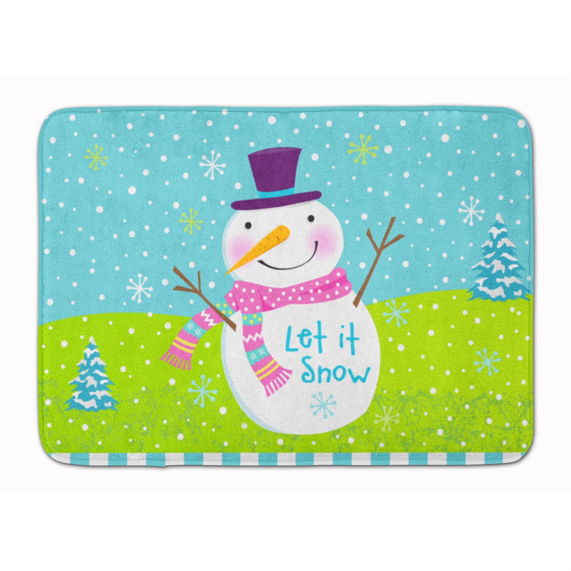 'Caroline'S Treasures Christmas Snowman Let It Snow Floor Mat, 19'''' X 27'''', Multicolor''