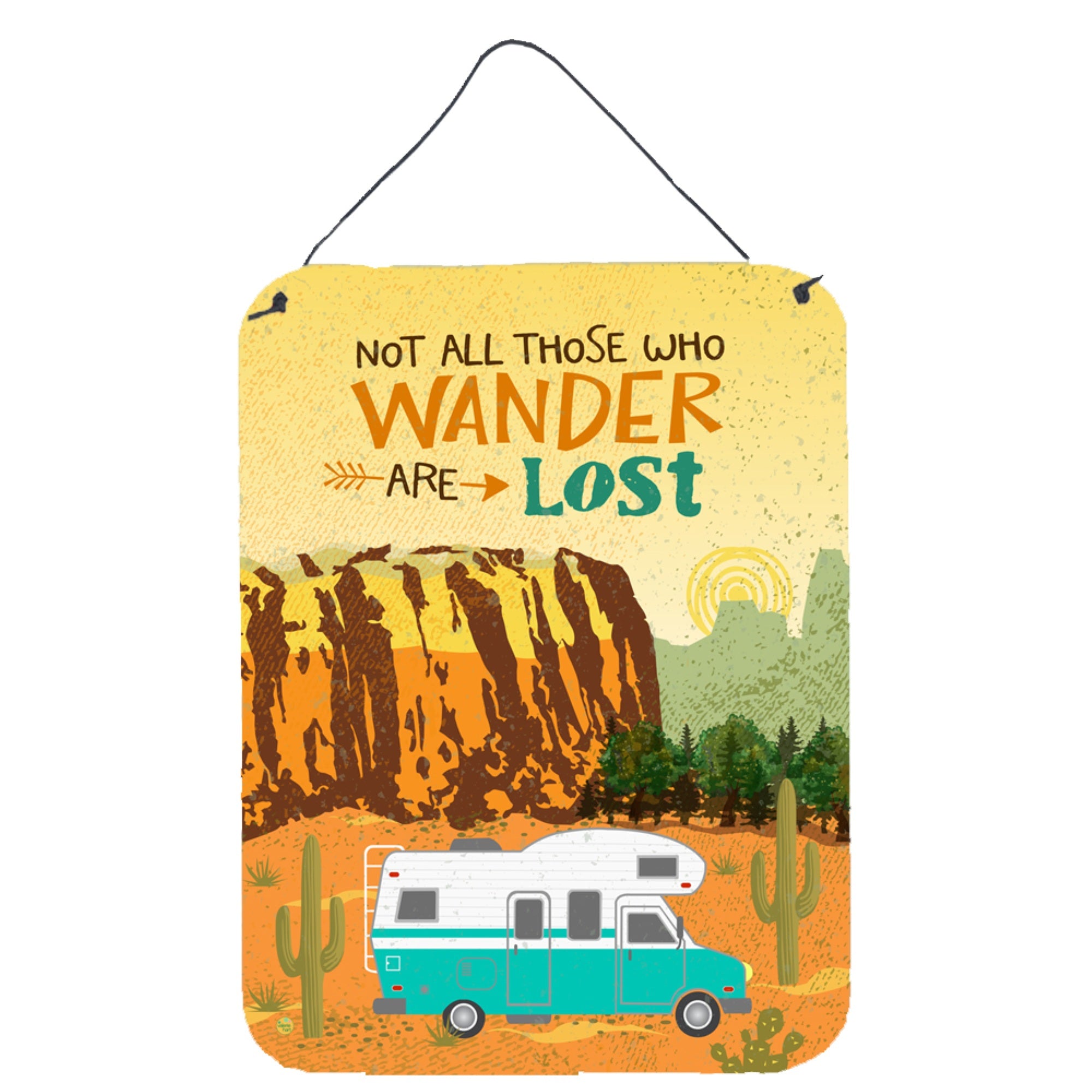 'Caroline'S Treasures Rv Camper Camping Wander Door Hanging Prints Wall-Decor, Multicolor''