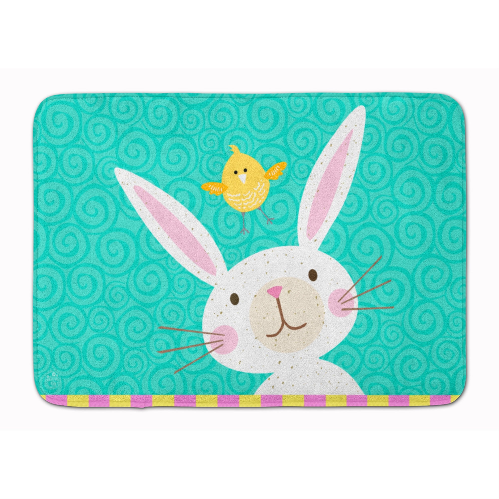 'Caroline'S Treasures Happy Easter Rabbit Machine Washable Memory Foam Mat, Multicolor''