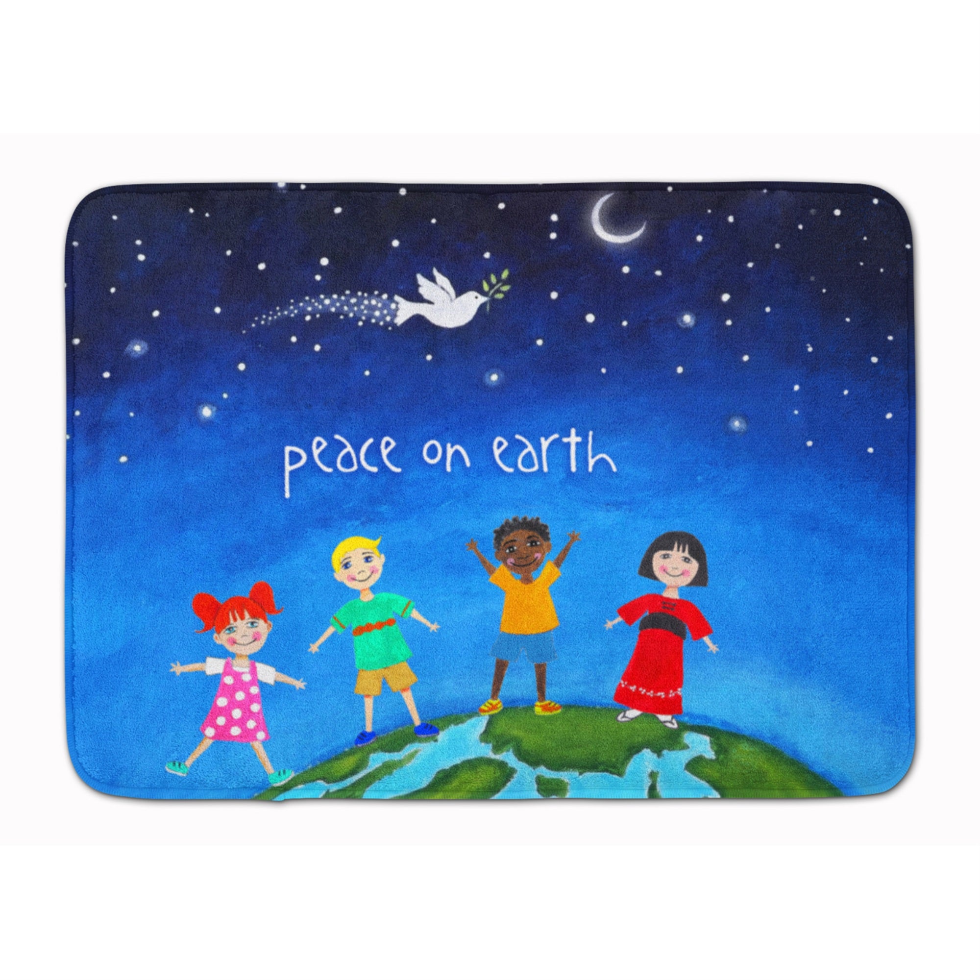 'Caroline'S Treasures Peace On Earth Machine Washable Memory Foam Mat, Multicolor''