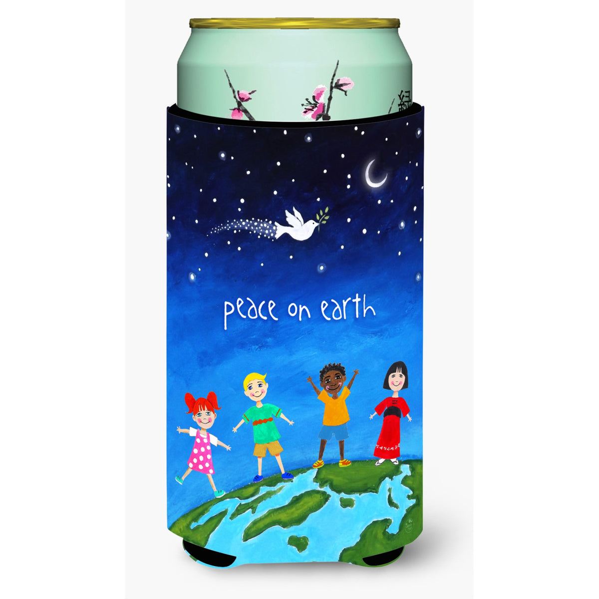 'Caroline'S Treasures Peace On Earth Tall Boy Insulator Hugger Cold-Beverage-Koozies, Tbc, Multicolor''