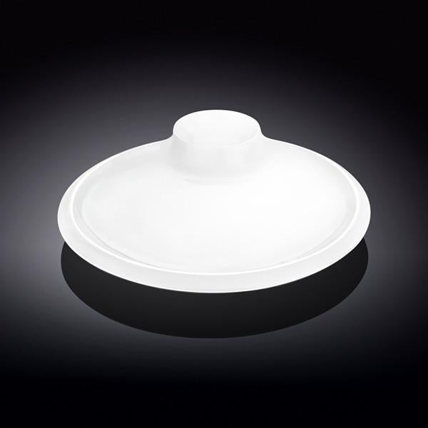 White Round Platter With Sauce Compartment 10" inch |