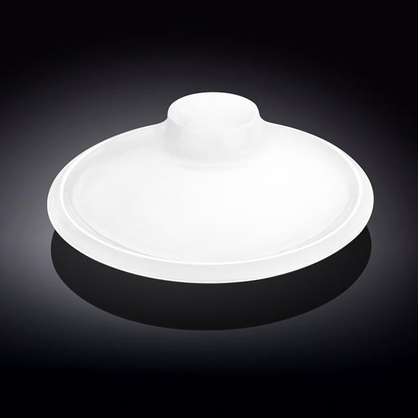 White Round Platter With Sauce Compartment 12" inch |