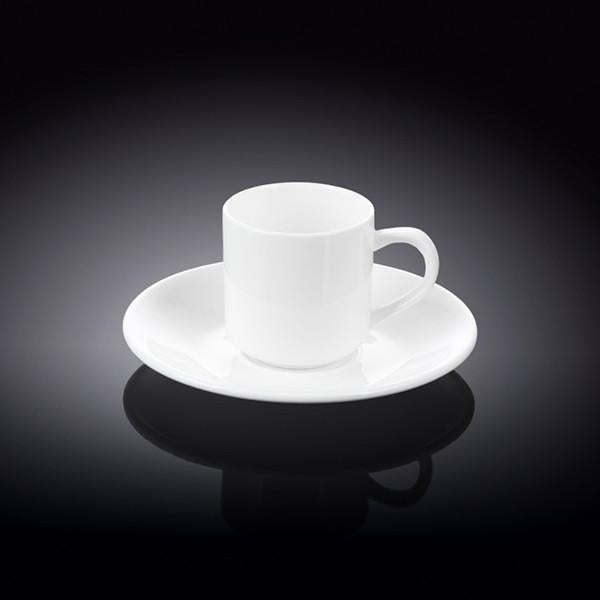 White 3 Oz | 90 Ml Coffee Cup & Saucer