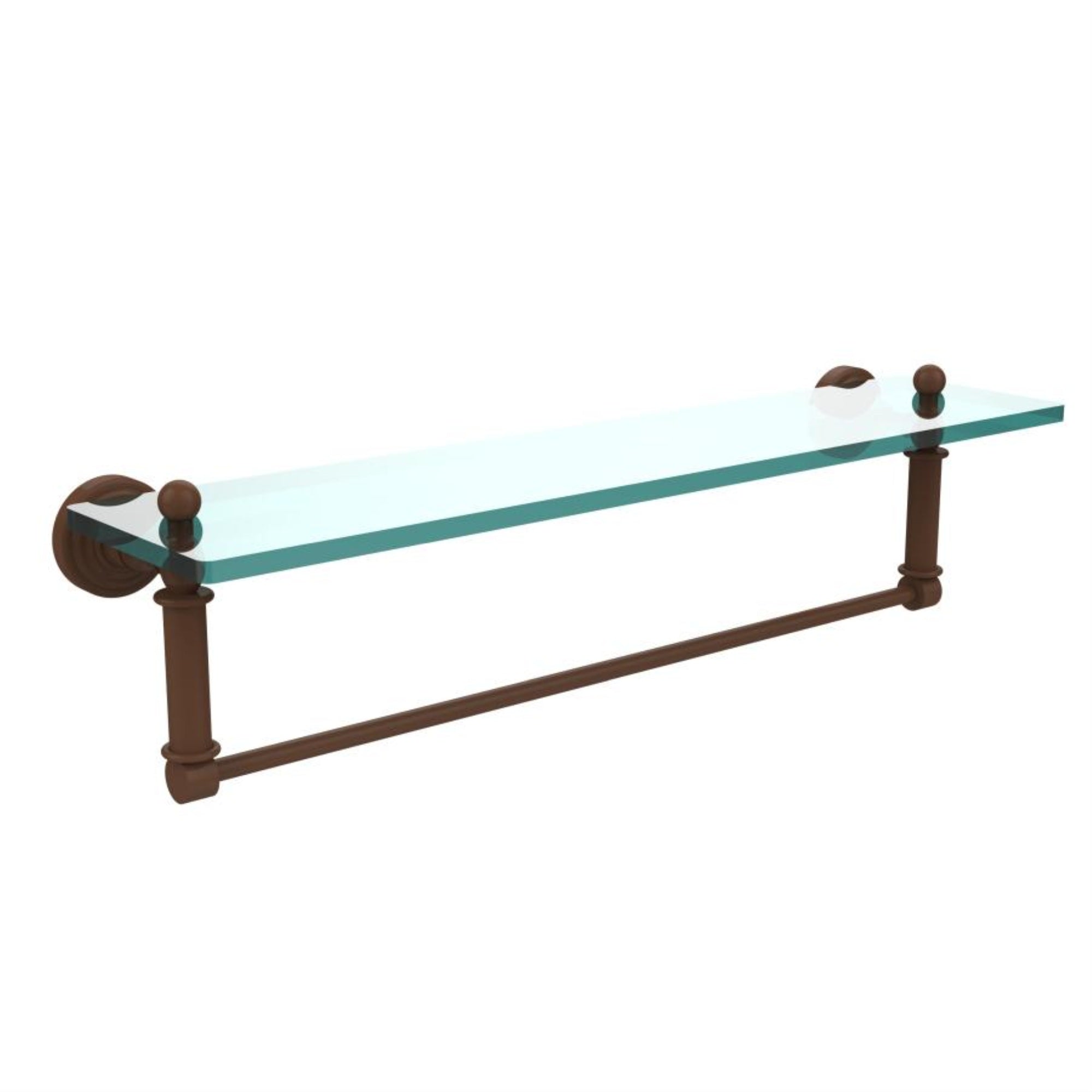 Waverly Place Collection 22 Inch  Glass Vanity Shelf  With Integrated Towel Bar - Wp-1Tb/22-Abz