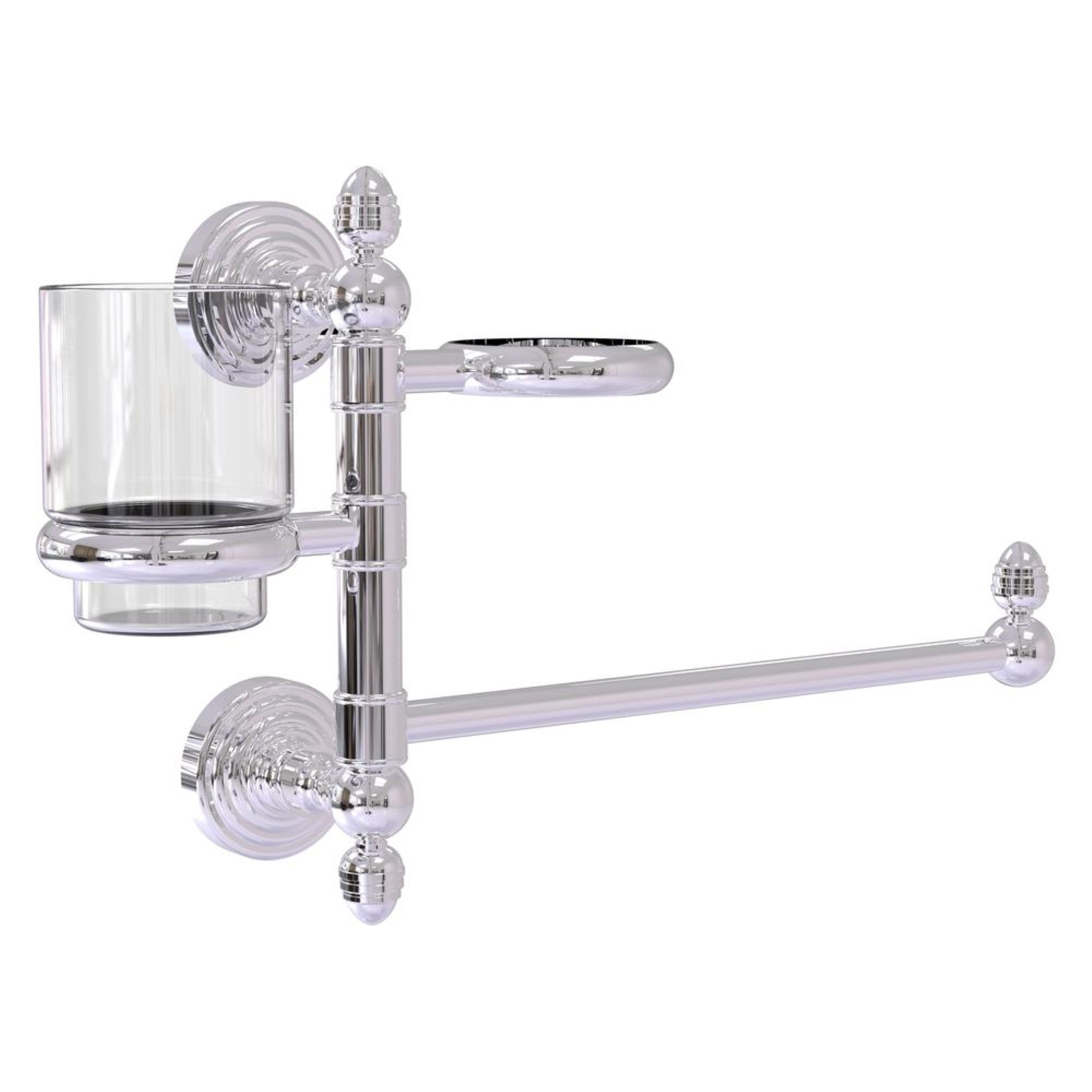 Wp-Gtbd-1-Pc Waverly Place Collection Hair Dryer Holder And Organizer, Polished Chrome