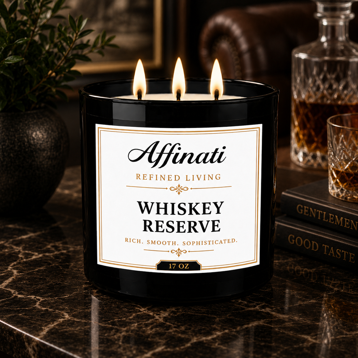 Whiskey Reserve 3-Wick Candle
