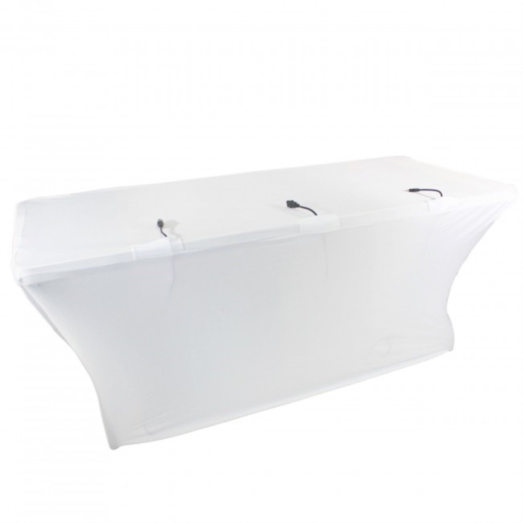 ProX X-ST6W 6 Ft. Open Back Spandex Table Cover/Scrim - White