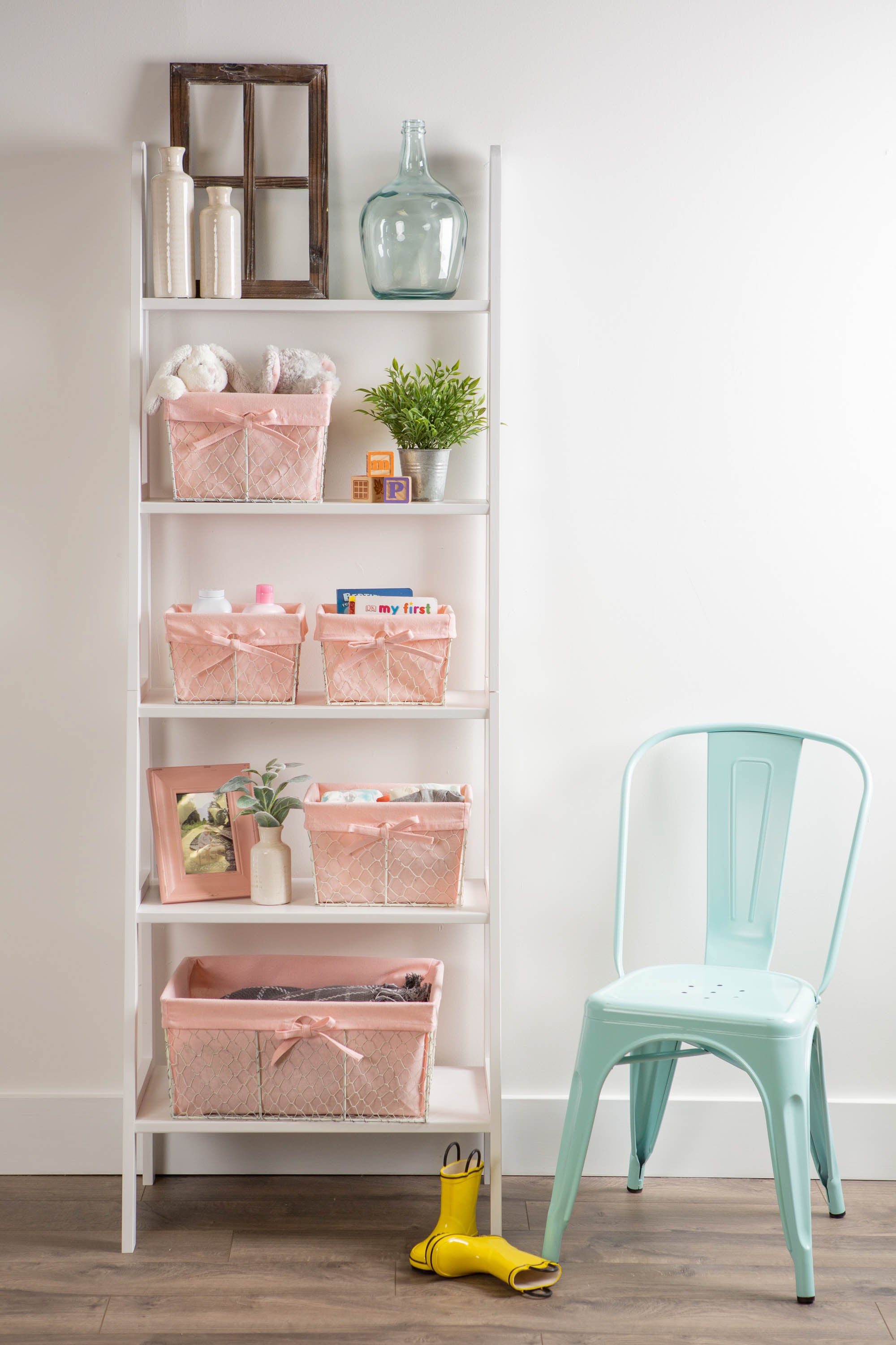 Dii Chicken Wire Small Basket (Set Of 3) Antique White - Blush