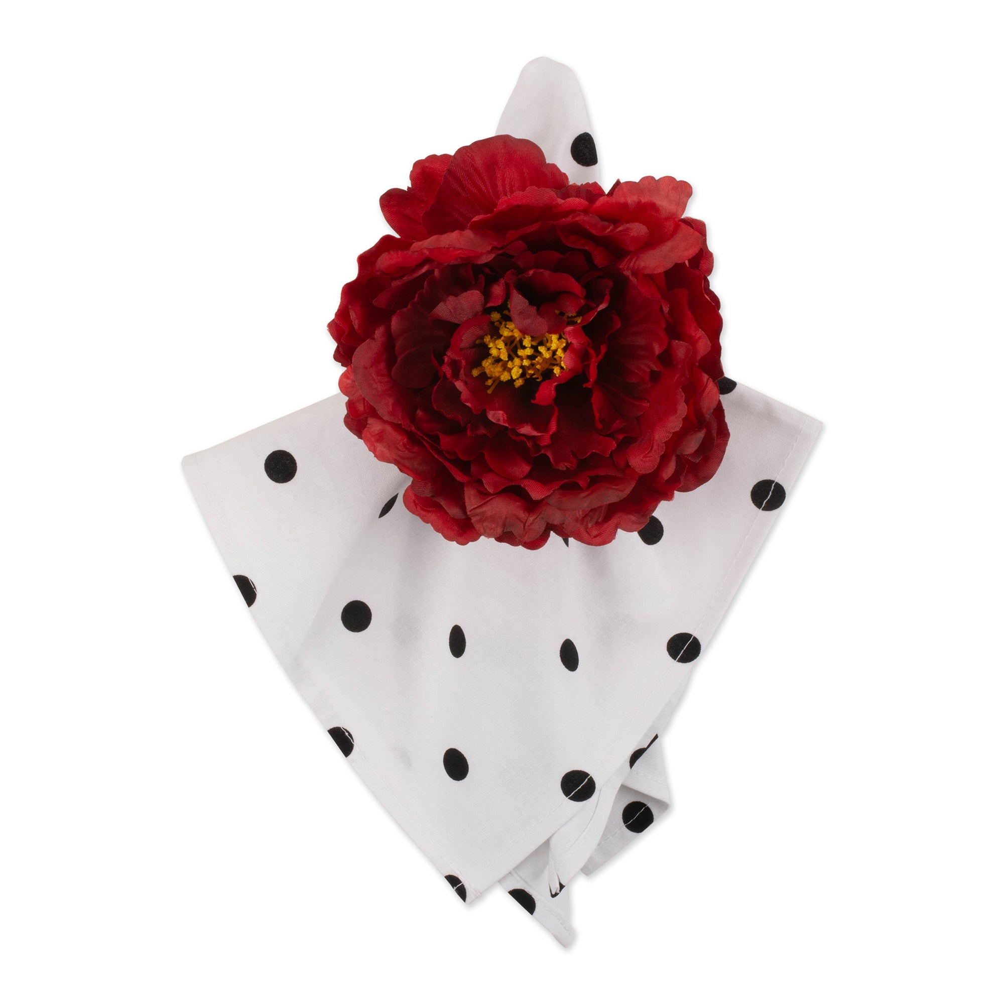 DII Peony Flower Napkin Ring (Set of 4)