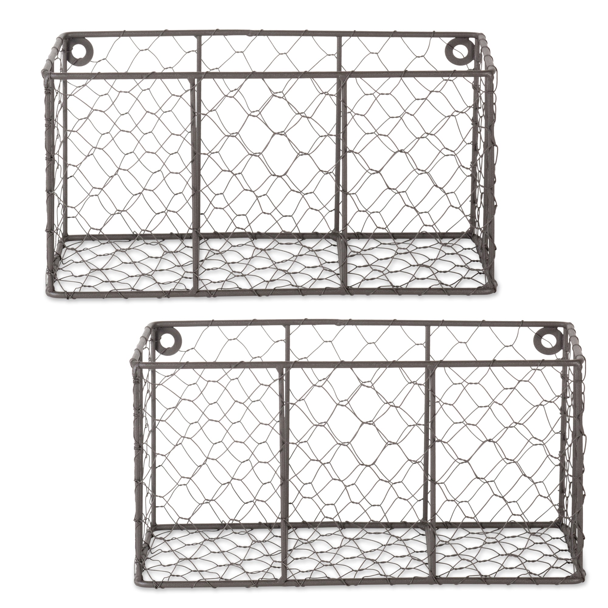 Dii Wall Mount Chicken Wire Basket(Set Of 2) Small