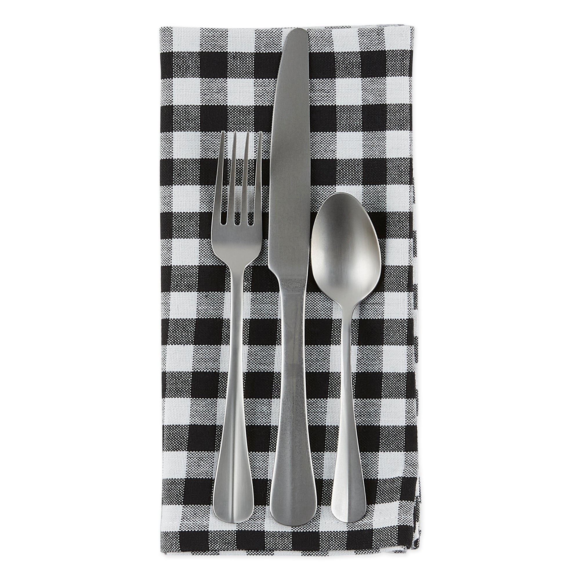 DII Black/White Gingham Napkin Set