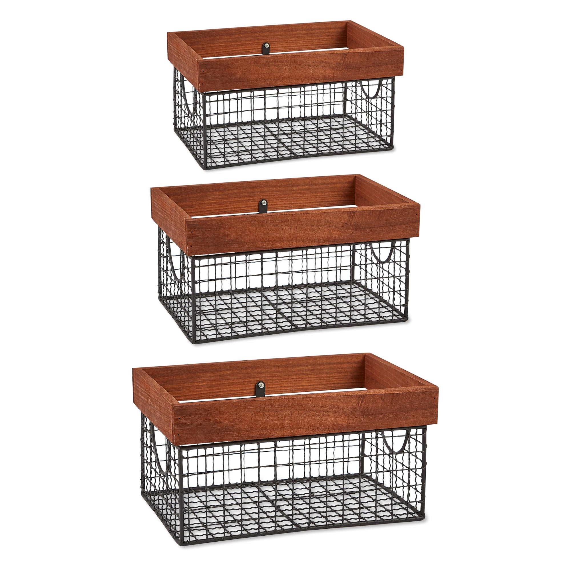 Dii Asst Bronze Finish Farmhouse Basket (Set Of 3)