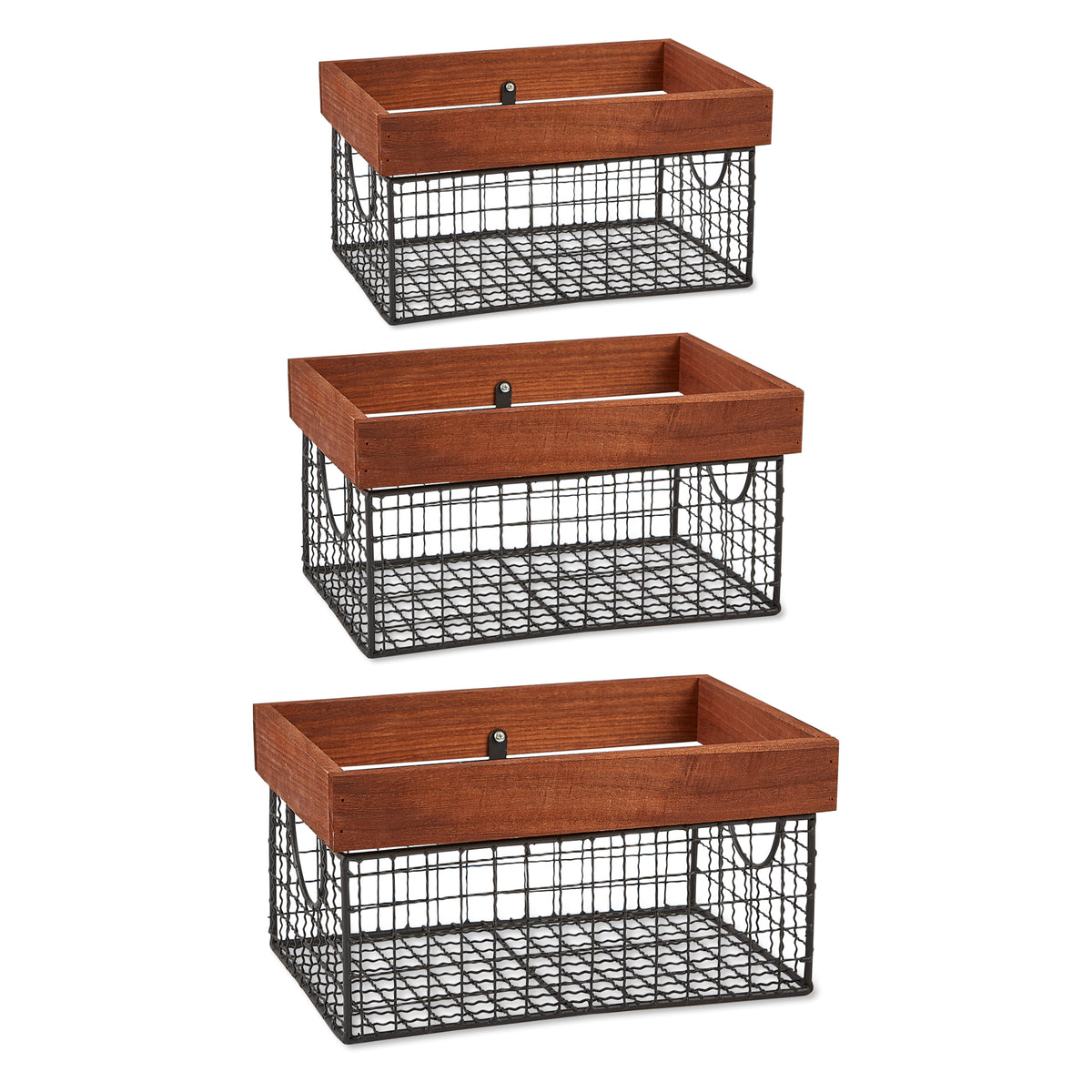 Dii Asst Bronze Finish Farmhouse Basket (Set Of 3)