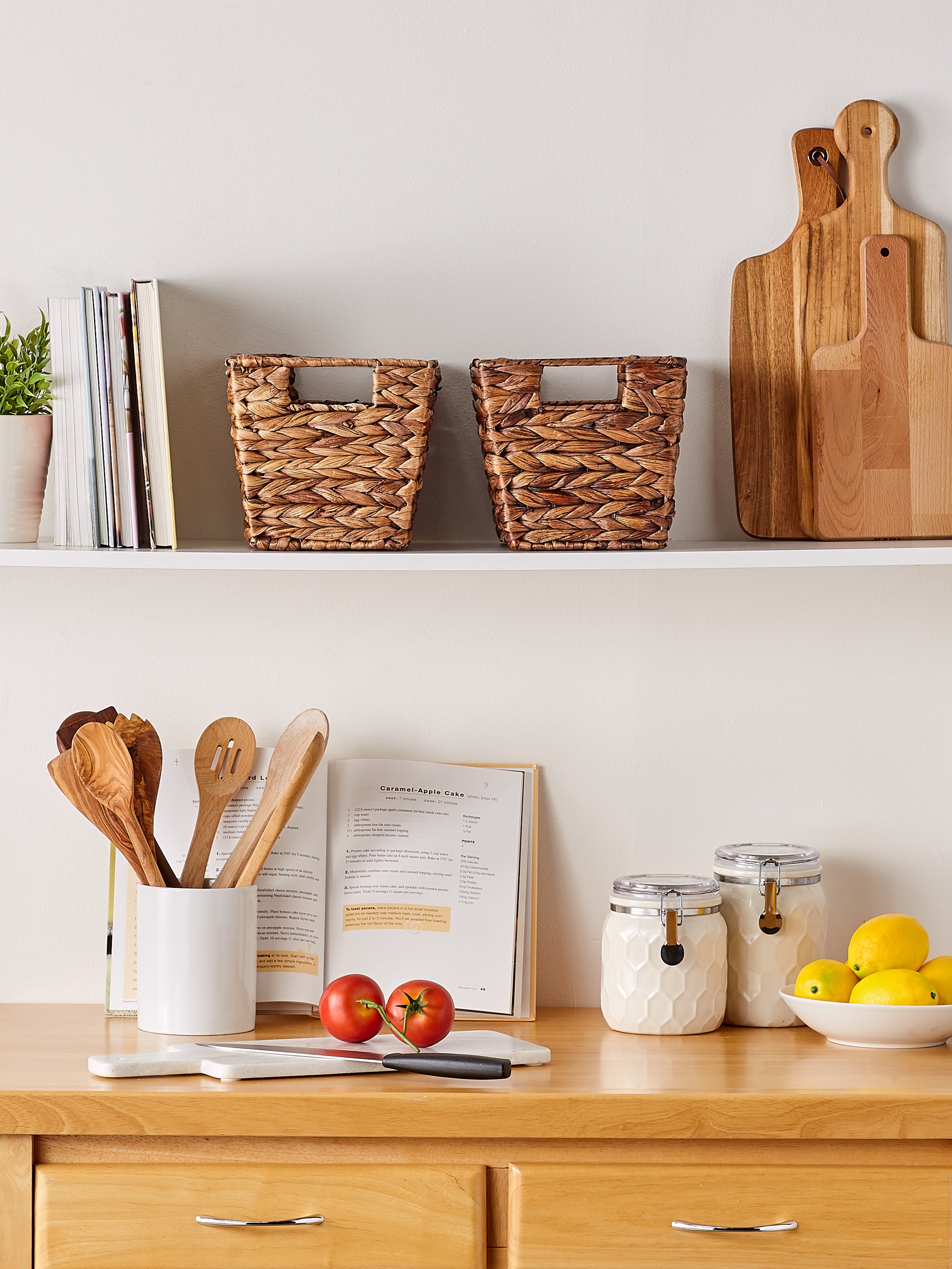 Dii Medium Dark Brown Water Hyacinth Basket Set/2