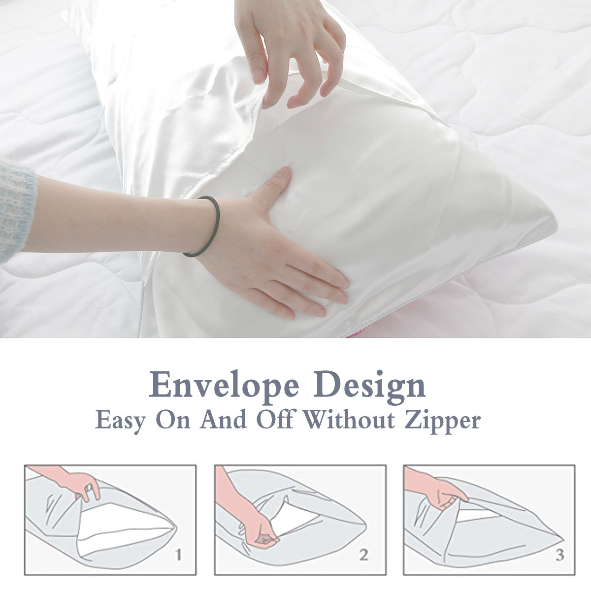2pcs Rose Palace Style Bedroom Satin Print Soft And Skin Friendly Pillowcase