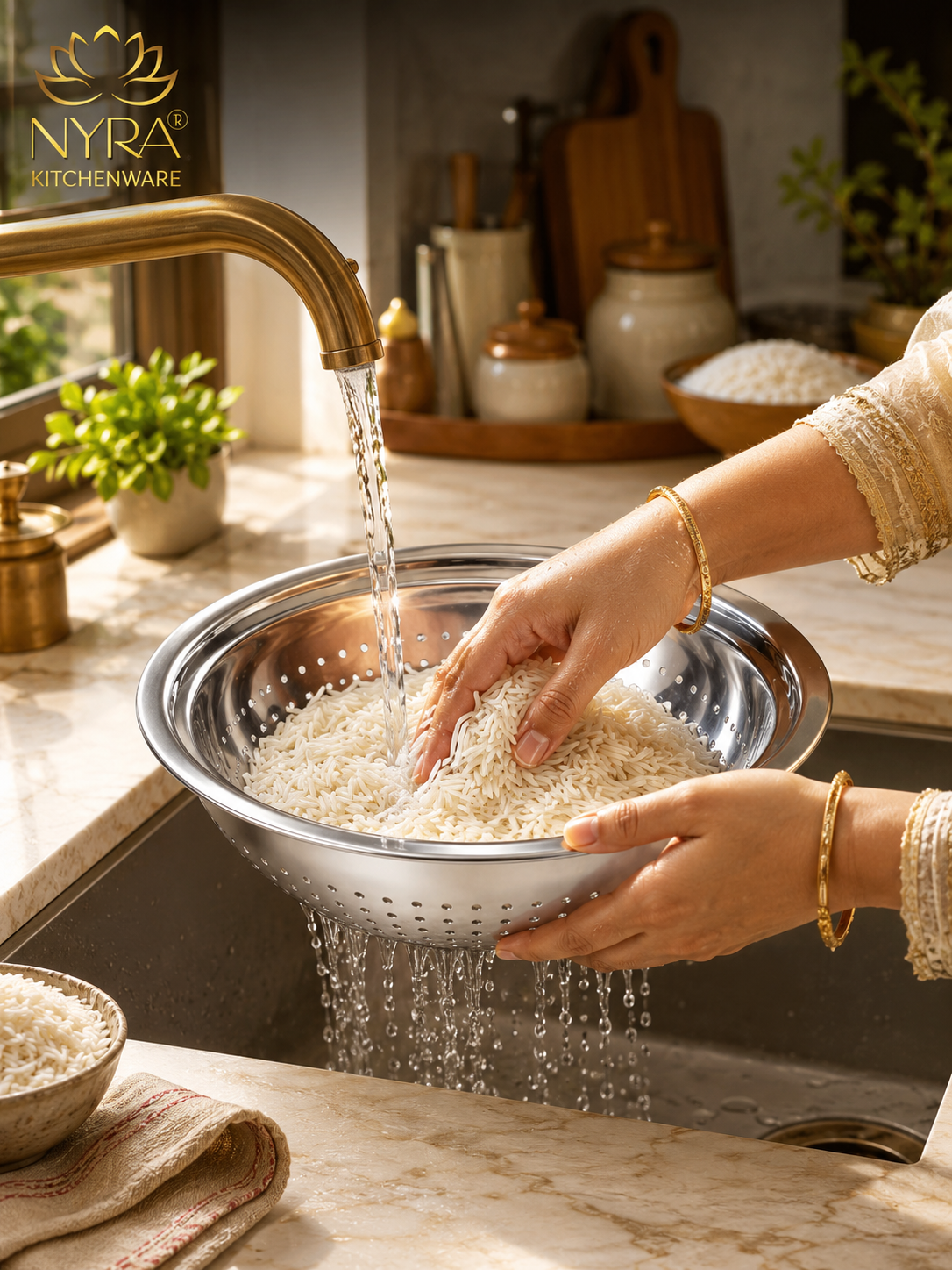 Stainless Steel Strainer & Colanders | quality Colander/Chawal/Poha Chalni - small