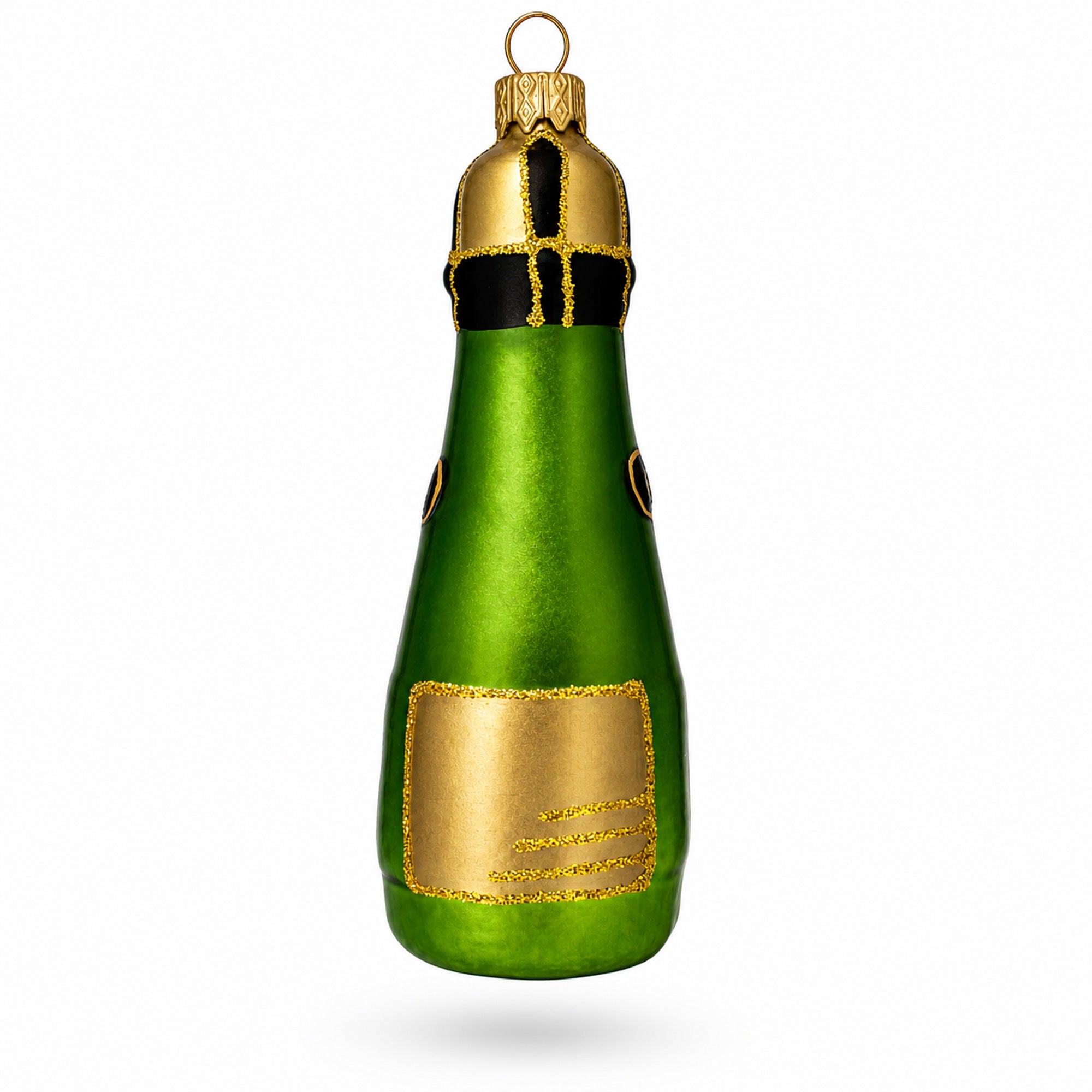 Bottle of Sparkling Wine Champagne Glass Christmas Ornament